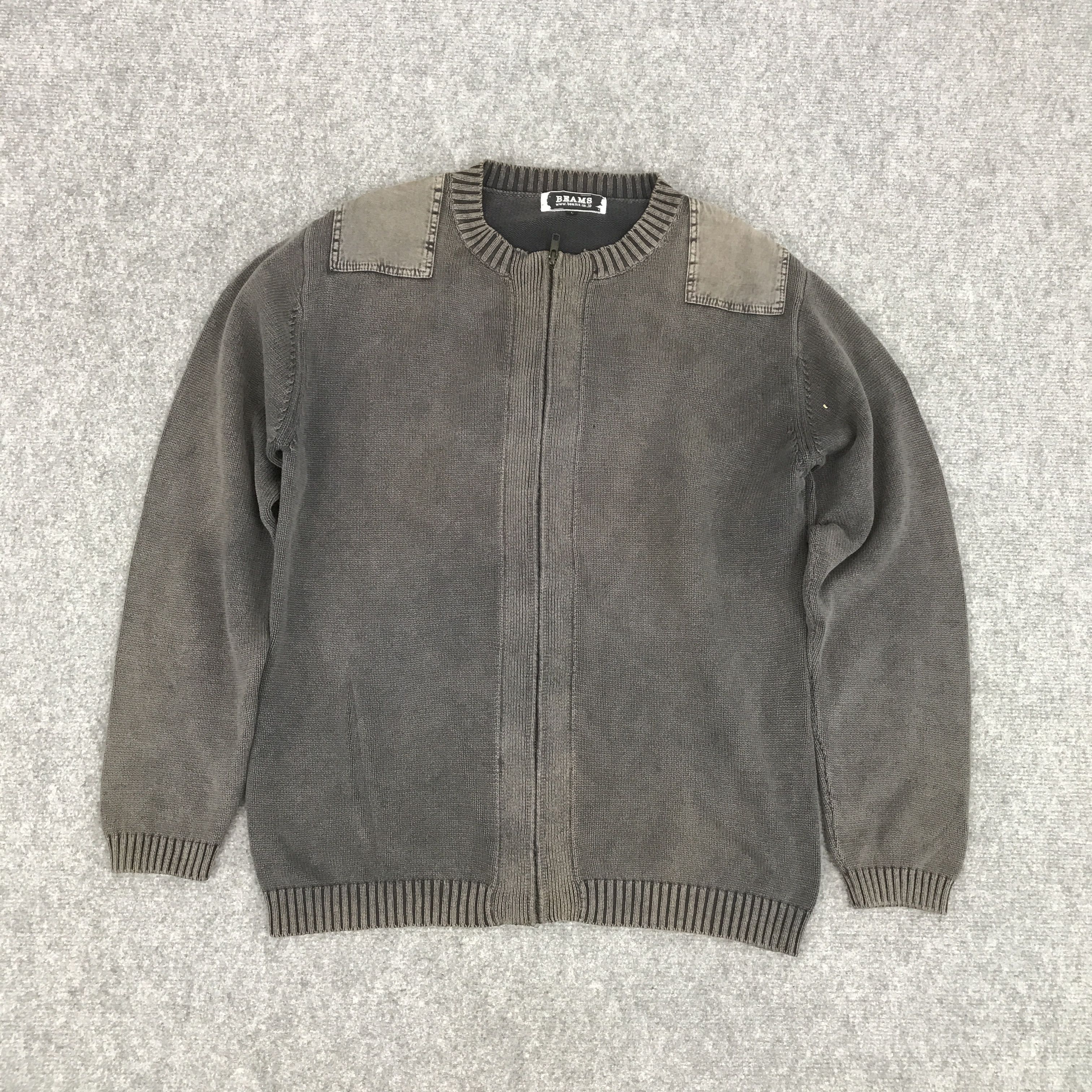 If Six Was Nine × Japanese Brand × Le Grande Bleu (L.G.B.) BEAMS JAPAN BLACK FADED KNITWEAR ZIPPER JACKET Size US L / EU 52-54 / 3 - 1 Thumbnail