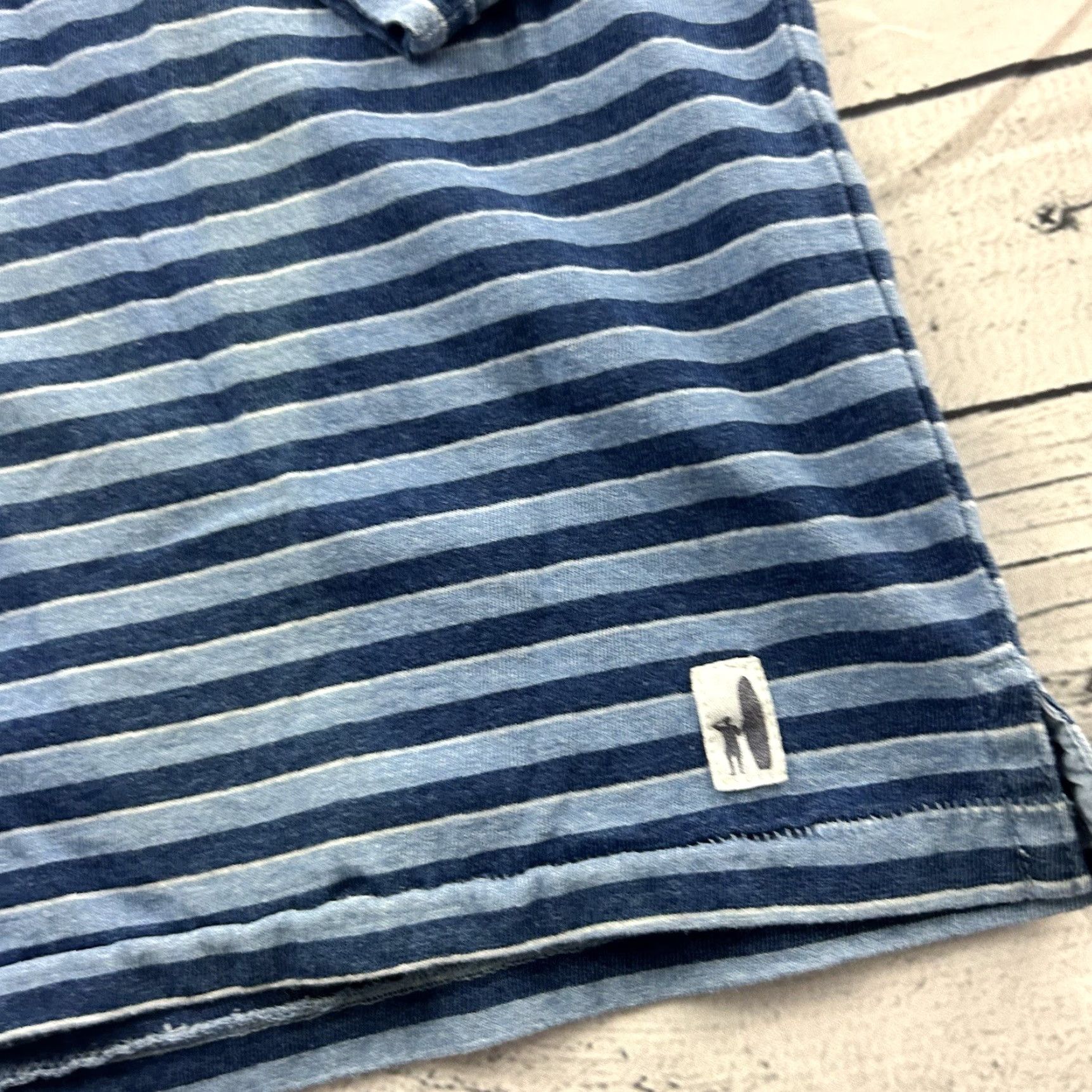 johnnie-O johnnie-O Striped Long Sleeve Button-Up Pocket Rugby Shirt Mens Large Blue Size US L / EU 52-54 / 3 - 2 Thumbnail