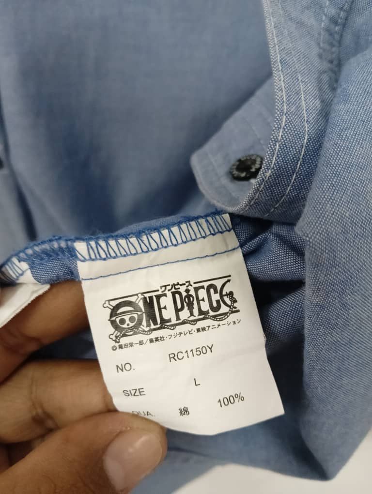 Anime × Japanese Brand × One Piece 🔥One Piece Mugiwara Pirates Hooded Button Up Bog Logo Size US L / EU 52-54 / 3 - 3 Thumbnail