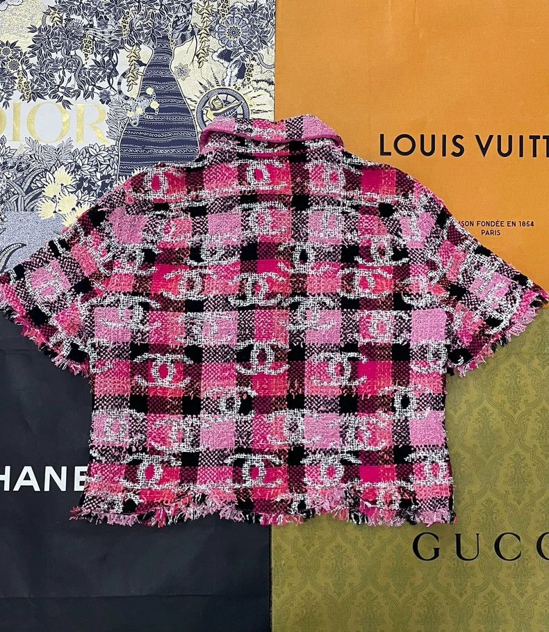 Chanel chanel Series pink tweed plaid short Size XS / US 0-2 / IT 36-38 - 3 Thumbnail