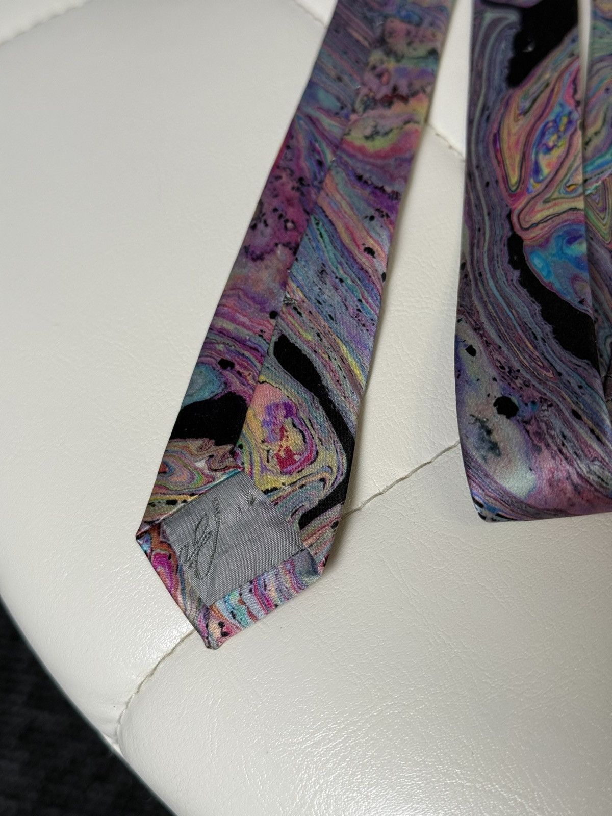 Brioni Brioni Men’s Silk Tie Abstract Marble Swirl Pattern Colorful Size ONE SIZE - 13 Thumbnail