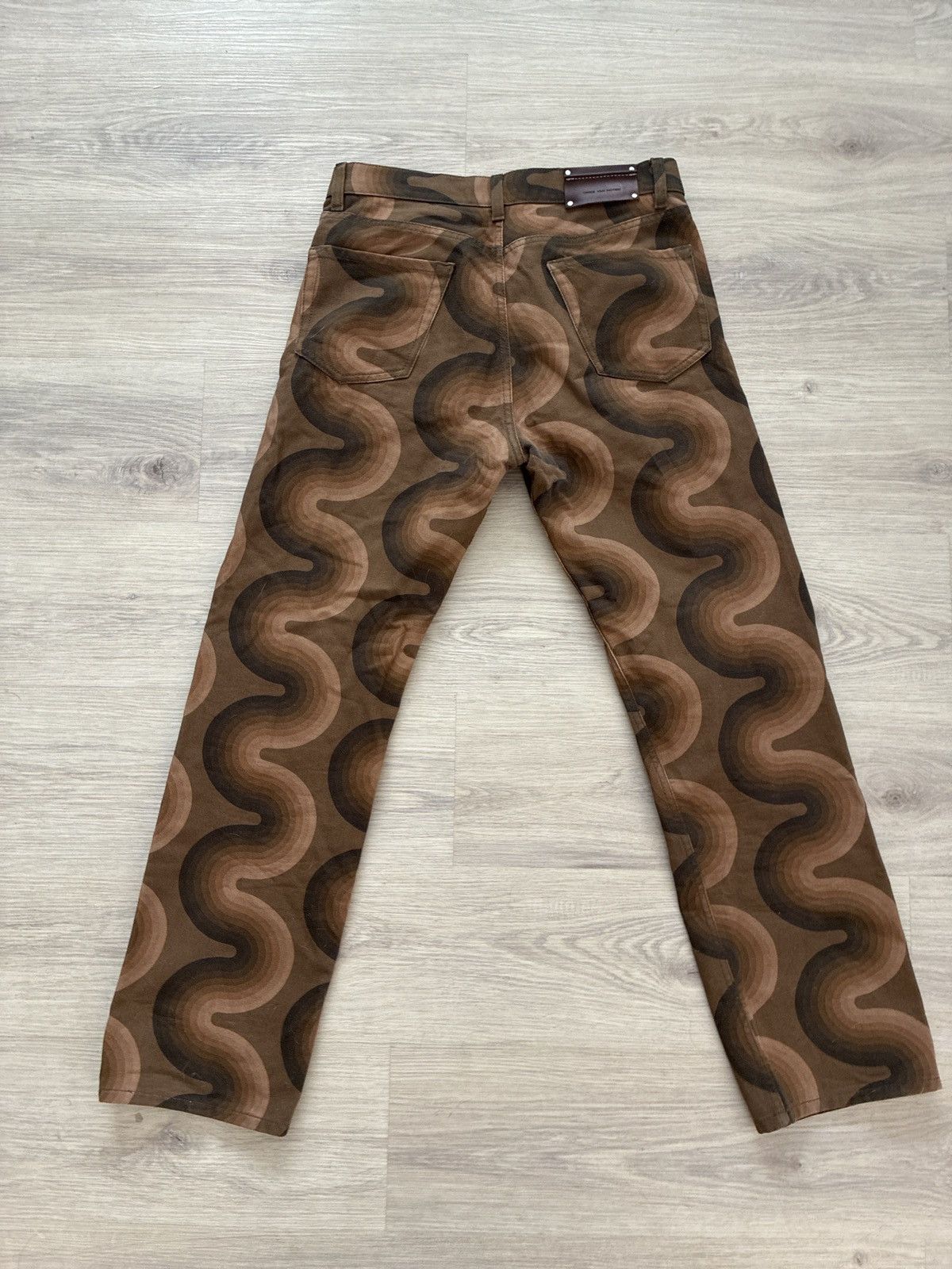 Dries Van Noten Dries Van Noten x Verner Panton SS19 Brown Wave Jeans Size US 30 / EU 46 - 2 Thumbnail