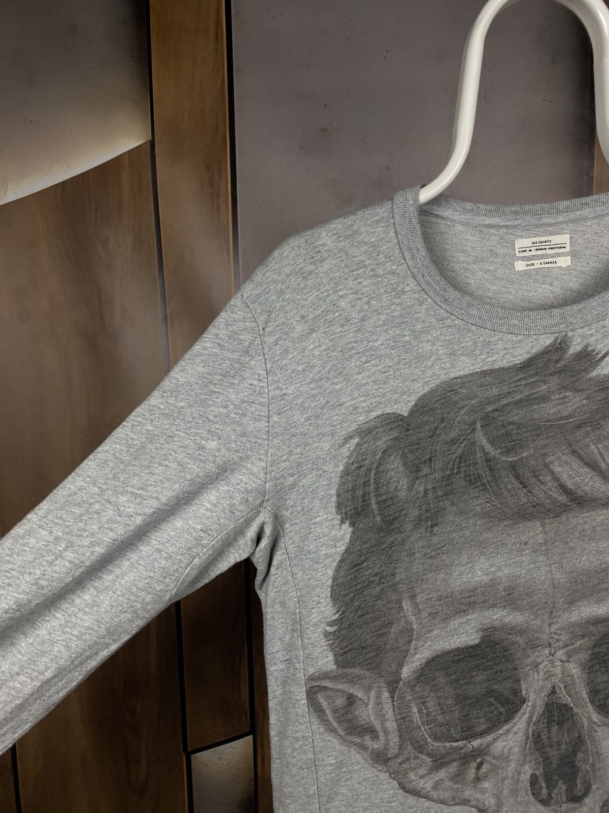 Allsaints 💀Vintage 90s Sweatshirt Allsaints Skeleton Fad Logo Tee💀 Size US XS / EU 42 / 0 - 4 Thumbnail