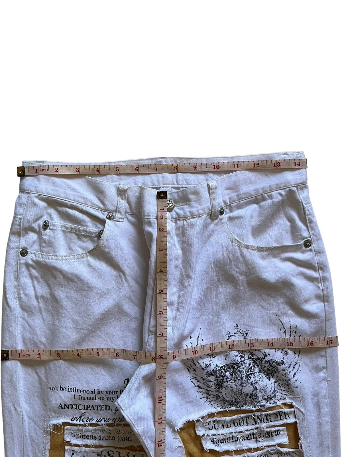 Japanese Brand Vintage Japanese Bernings Sho Flared Patches Jeans Size US 29 - 13 Thumbnail