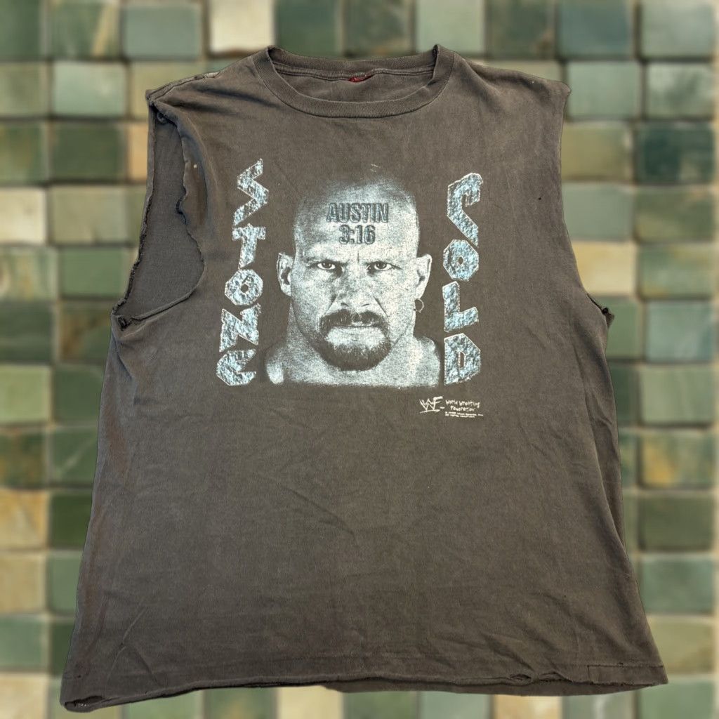 Vintage VINTAGE Titan Stone Cold Steve Austin T Shirt Men XL Black Sleeveless 90s Sports Mens Size US XL / EU 56 / 4 - 1 Thumbnail