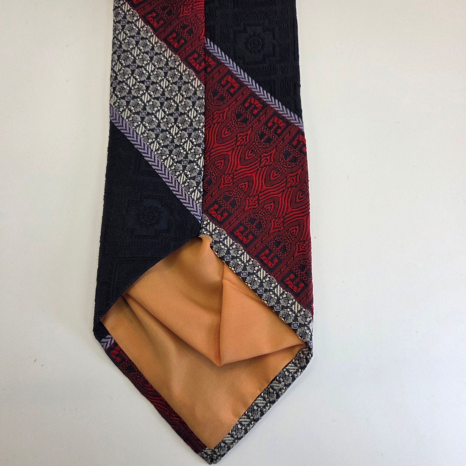 Vintage Vintage 70s Dacron Red Navy Polyester Tie Size ONE SIZE - 3 Thumbnail