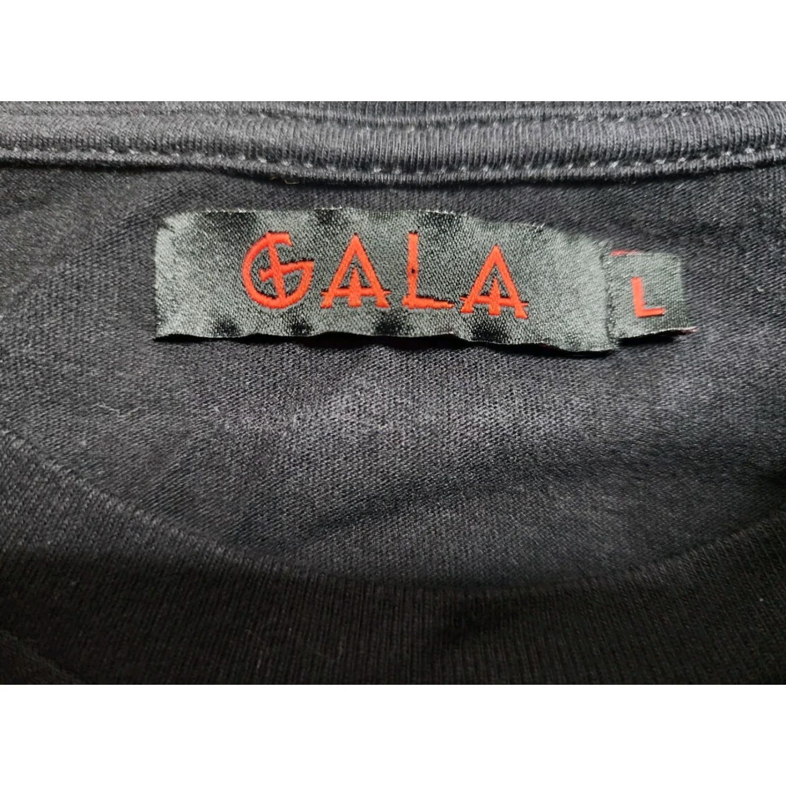 Vintage Gala Mens L T-Shirt Black Cotton Blend Logo Short Sleeve Crew Neck 90s Goth Grunge Retro University USA Vintage Noご Size US L / EU 52-54 / 3 - 5 Thumbnail