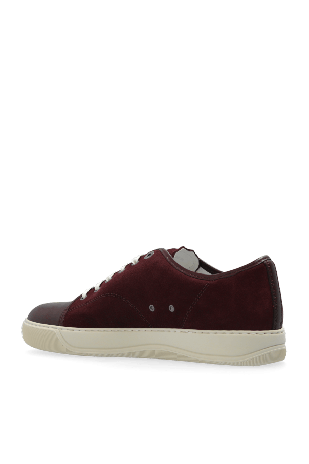 Lanvin o1w1db11124 Nappa Cap Toe Sneakers in Burgundy Size US 7 / EU 40 - 5 Thumbnail