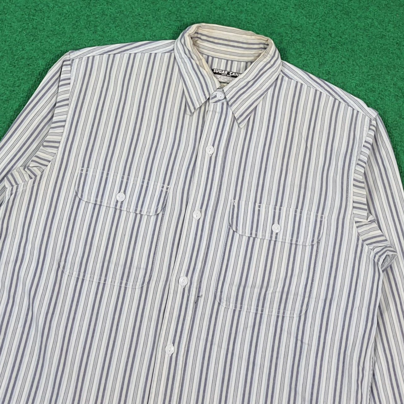Sugar Cane Vintage Sugar Cane Striped Retro Button Up Shirt C299N26 Size US M / EU 48-50 / 2 - 2 Thumbnail