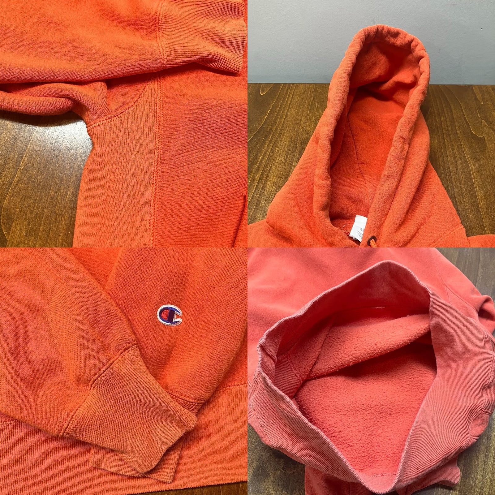 Champion Champion Orange Reverse Weave Sweatshirt Mens Size S Hoodie Embroidered Logo Size US S / EU 44-46 / 1 - 8 Thumbnail