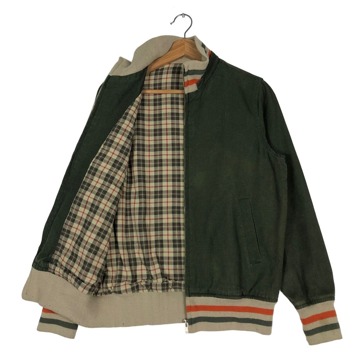 🔥VINTAGE BOMBER JACKET TARTAN LINING ISSEY MIYAKE