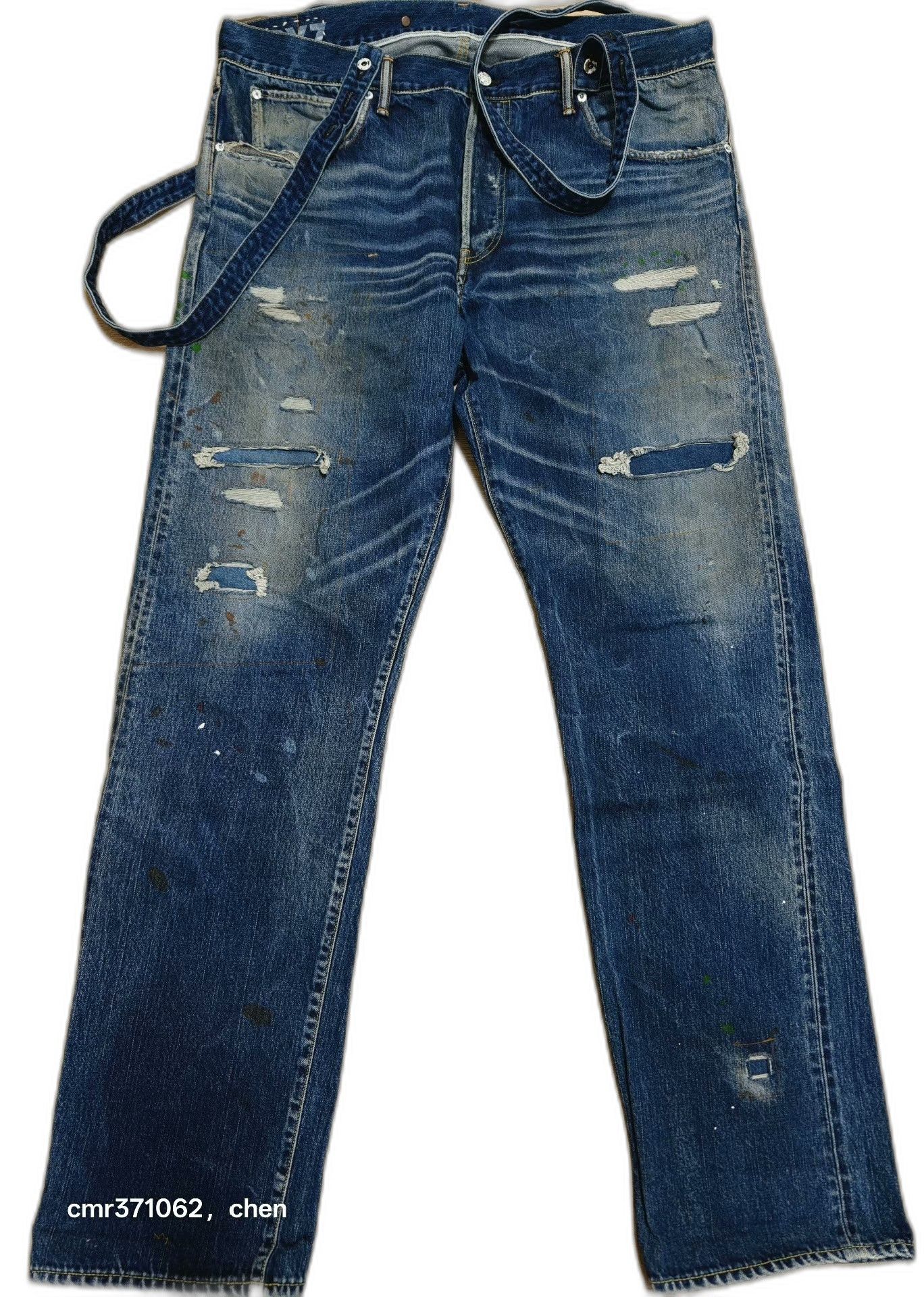 Visvim visvim TRAVAILLER BRACES DRY DENIM-7 Size US 26 / EU 42 - 1 Thumbnail