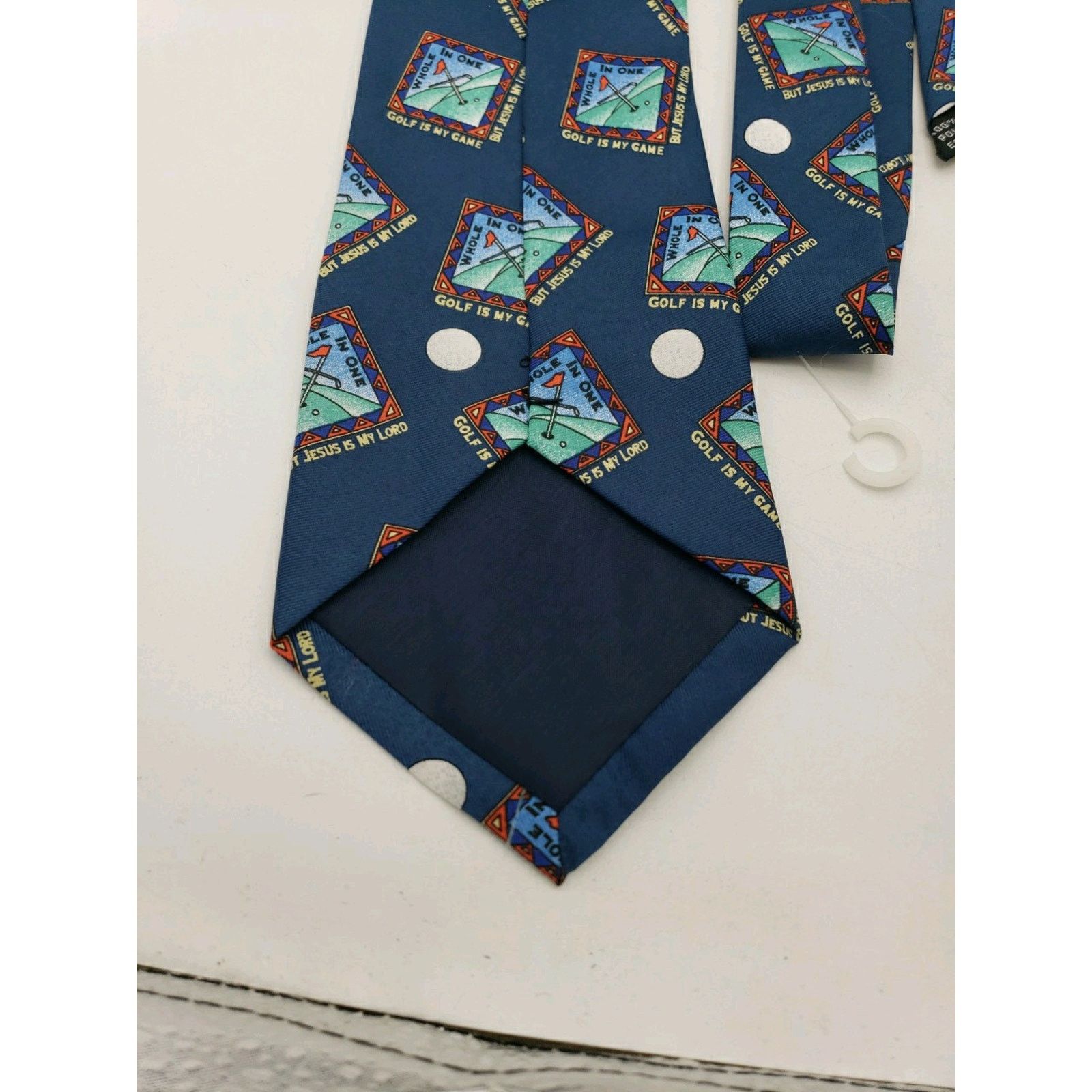 Other Kerusso Tie Golf Religious Jesus Polyester Blue Christian Size ONE SIZE - 8 Thumbnail
