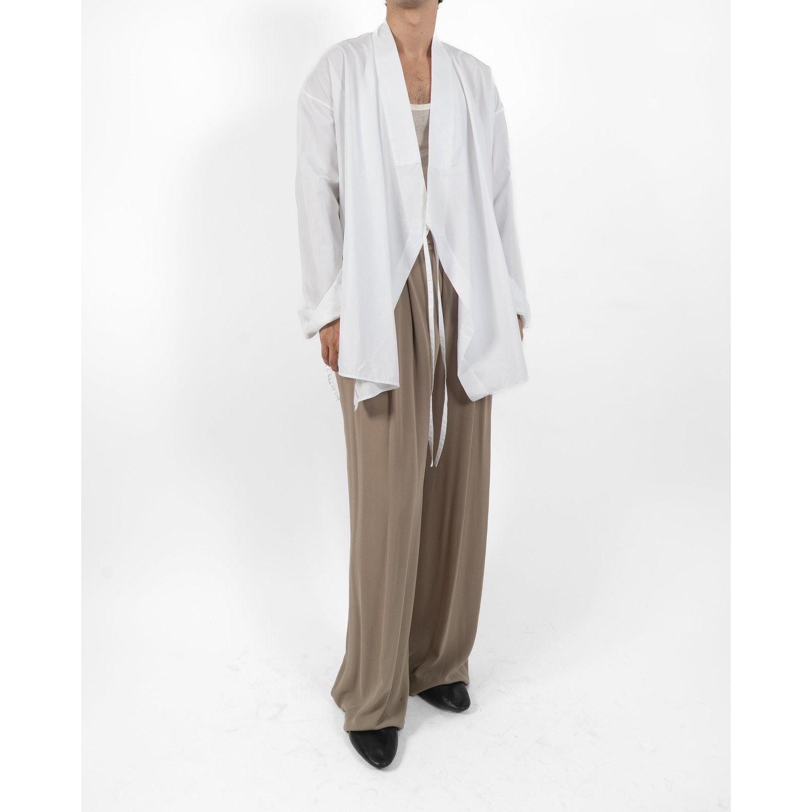Haider Ackermann SS15 Oversized Kimono Shirt in White Cotton Size US M / EU 48-50 / 2 - 7 Thumbnail