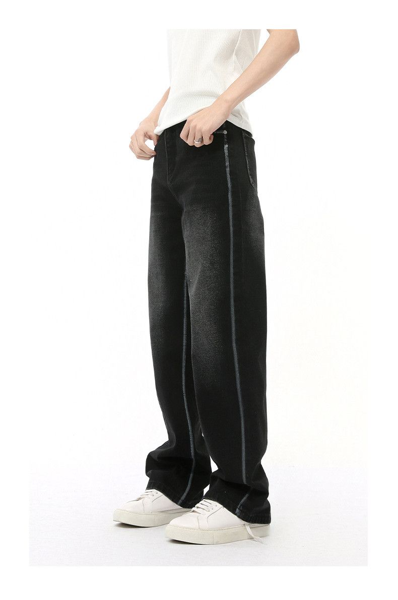 Japanese Brand × Jean Vintage drape straight-leg jeans with visible stitching Size US 32 / EU 48 - 4 Thumbnail
