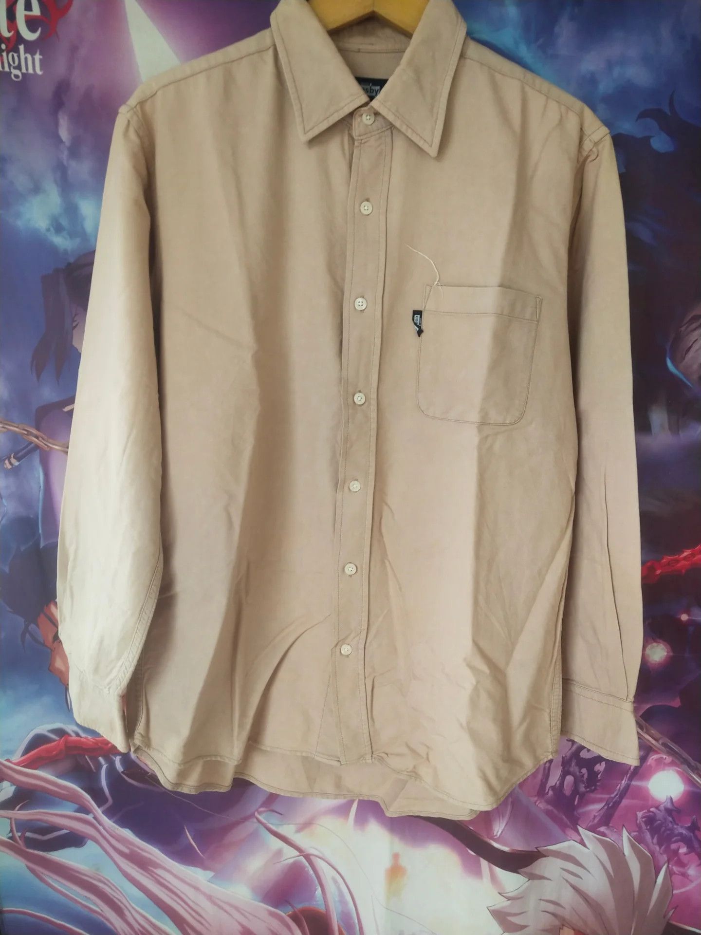 Japanese Brand Gerry Cosby Japan Beige Full Cotton Work Shirt Size US L / EU 52-54 / 3 - 1 Thumbnail