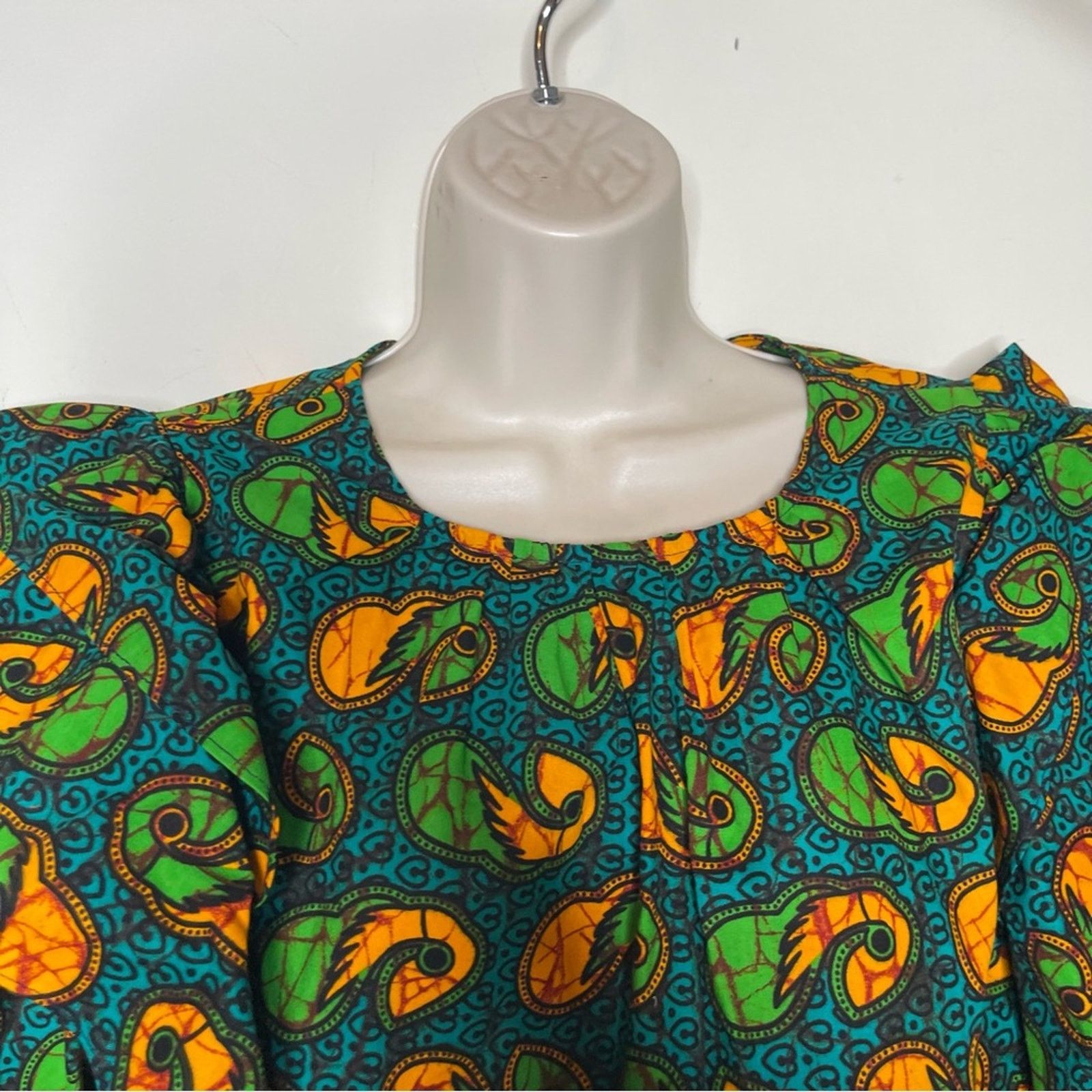 Other Royal Native green yellow 100% cotton ruffle puff sleeves S Size S / US 4 / IT 40 - 3 Thumbnail