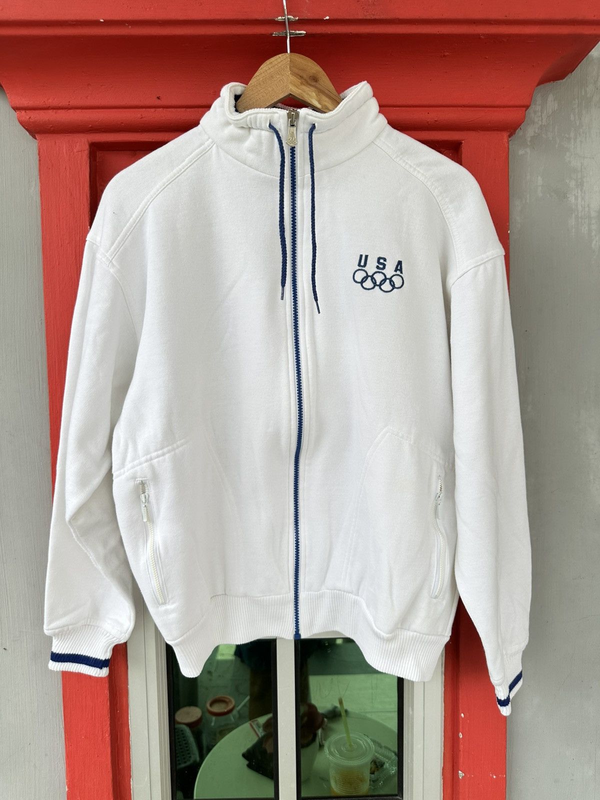 USA Olympics Vintage 90s USA OLYMPIC by JC Penny Zipper Sweatshirt Size US M / EU 48-50 / 2 - 1 Thumbnail