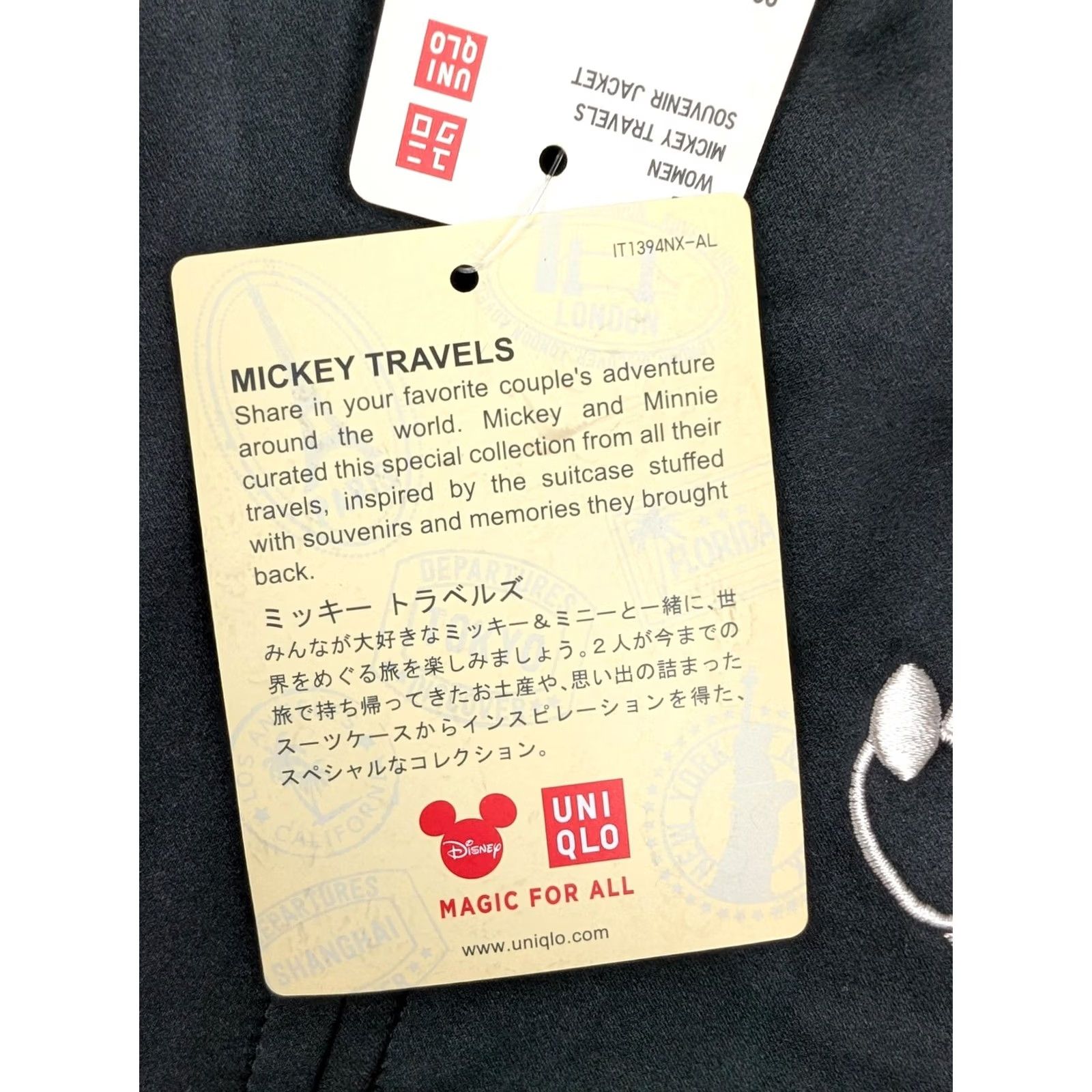 Uniqlo Uniqlo Disney Womens Medium Bomber Jacket Black Polyester Sleeve Lining Size M / US 6-8 / IT 42-44 - 7 Thumbnail