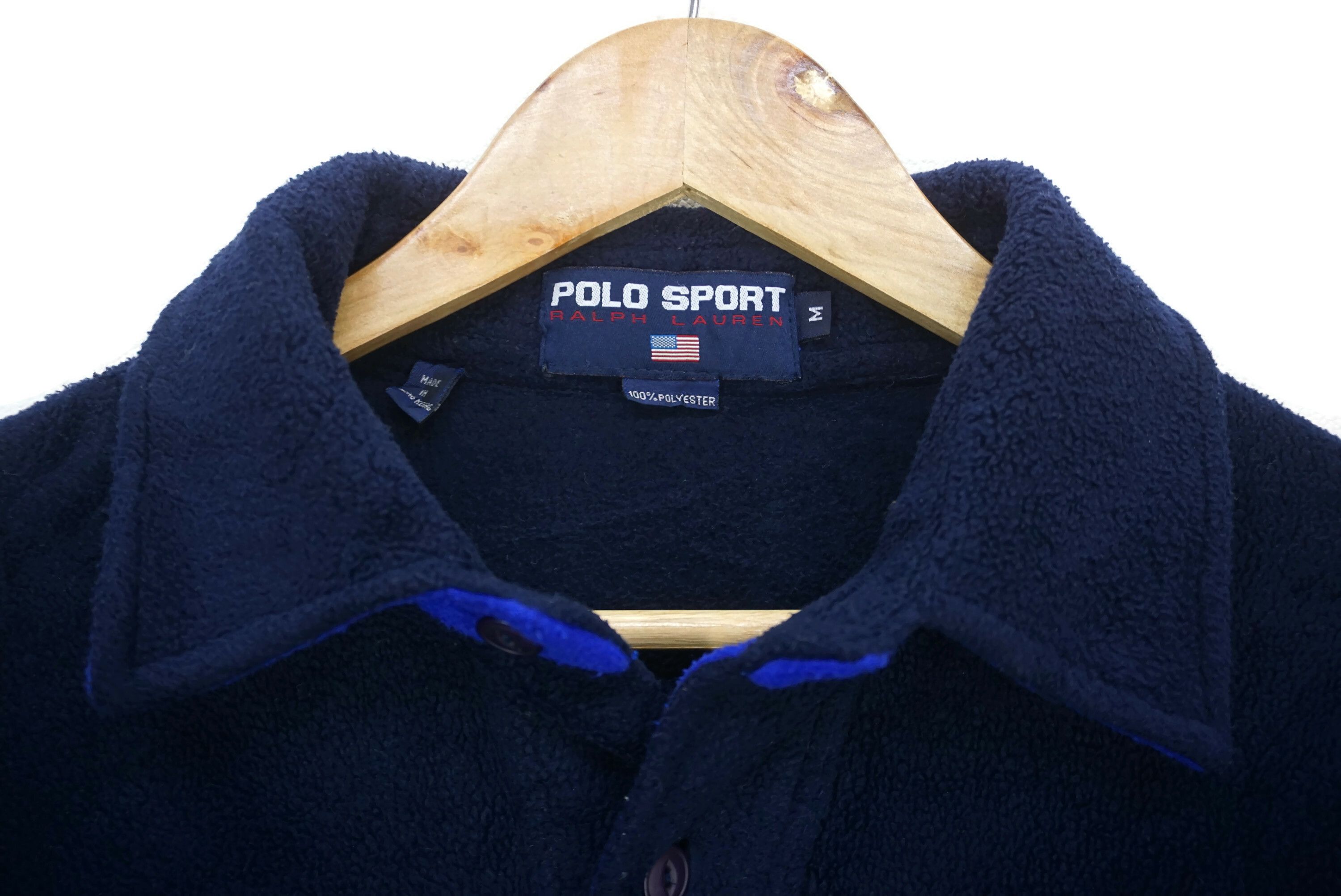 Polo Ralph Lauren Vintage Polo USA Fleece Shirt Polo Sport Baggy Throwshirt Size US M / EU 48-50 / 2 - 4 Thumbnail