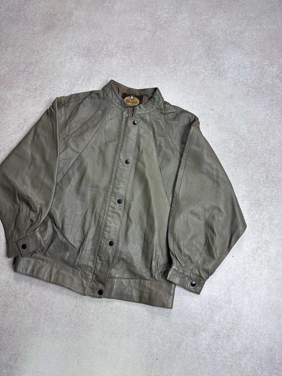 Japanese Brand Vintage Genuine Leather Avantgarde Bomber Jacket M Size M / US 6-8 / IT 42-44 - 2 Thumbnail