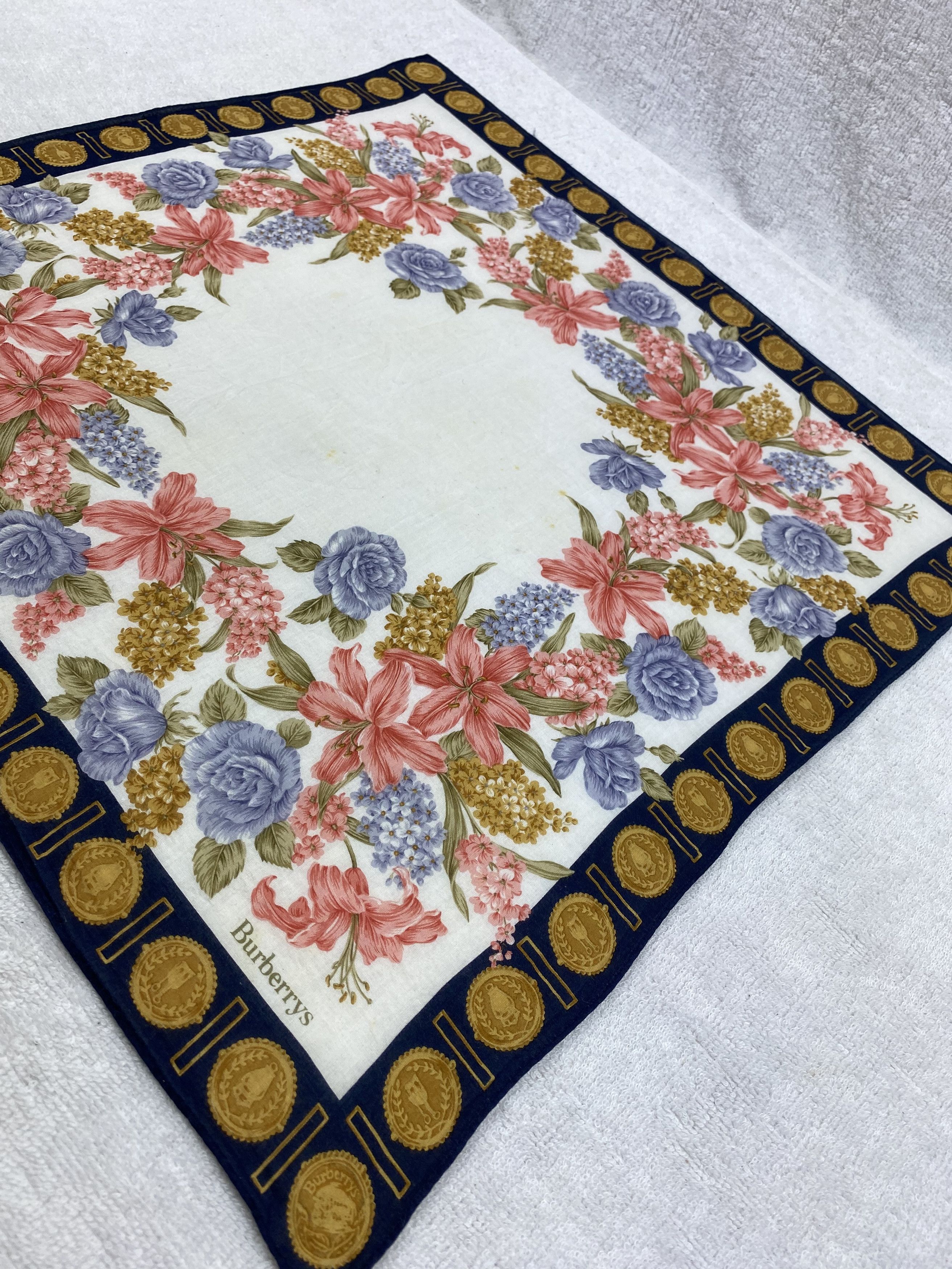 Burberry Vintage Burberrys Handkerchief / Bandana / Neckerchief Size ONE SIZE - 4 Thumbnail
