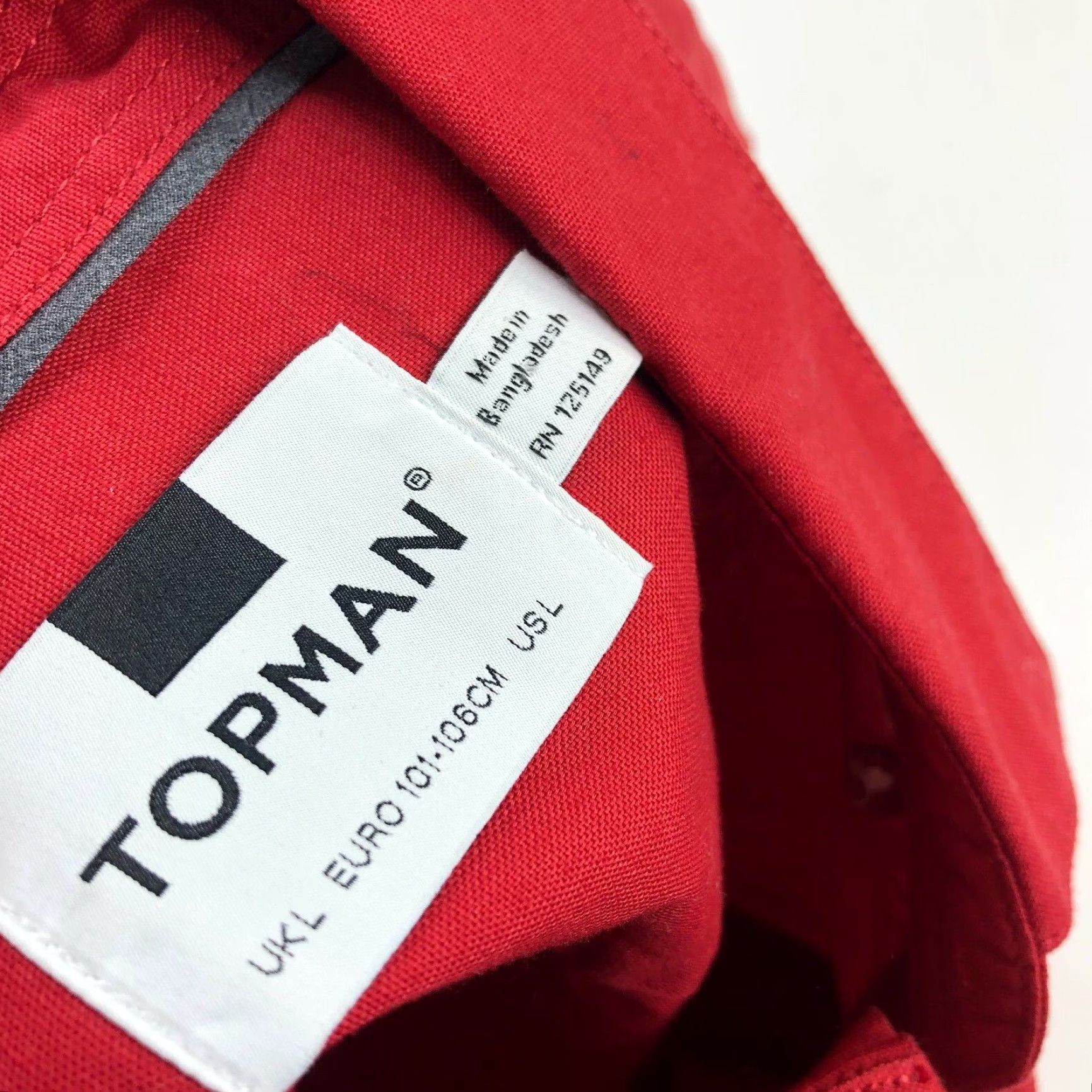 Topman Topman Shirt Mens Large Short Sleeve Red Cotton EUC Casual Party/Cocktail Hawaiian Button-Up Collared Size US L / EU 52-54 / 3 - 7 Thumbnail