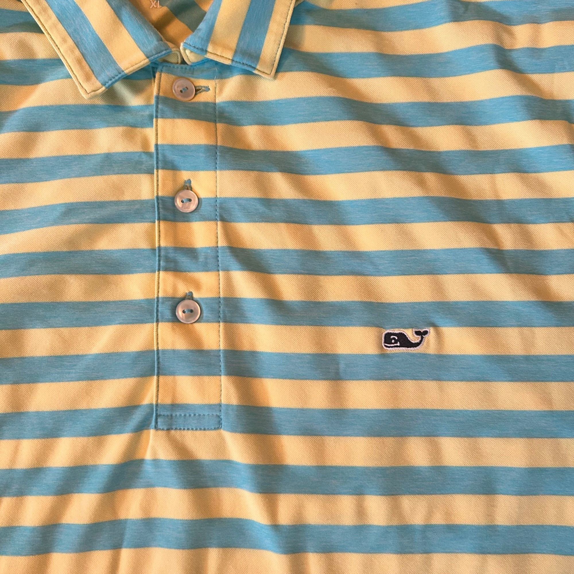 Other Vineyard Vines Bright Yellow & Blue Striped Polo XL Size US XL / EU 56 / 4 - 4 Thumbnail