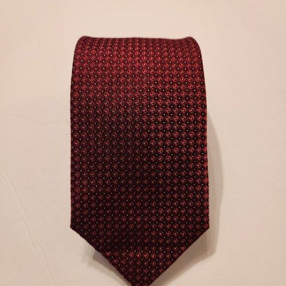 Kenneth Cole Kenneth Cole men's new burgundy silk tie X-Long 3 1/4" X 64" Size ONE SIZE - 1 Thumbnail