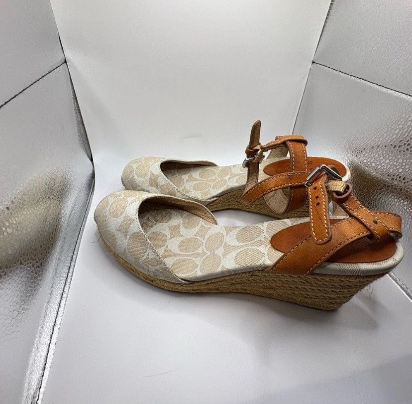Coach Coach Valerie Parchment Signature C Espadrille Wedge. Size US 9.5 / IT 39.5 - 2 Thumbnail