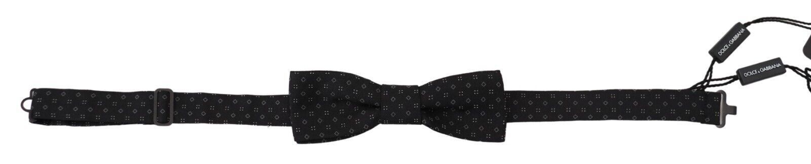 Dolce & Gabbana Exclusive Silk Patterned Black Bow Men's Tie Size ONE SIZE - 1 Thumbnail