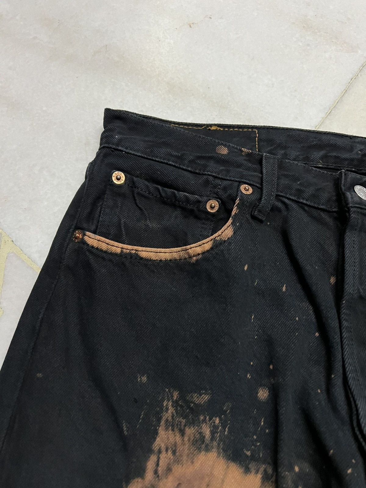 Levi's 💥Insane 90’s Levis 501 Distressed Black Jeans Size US 30 / EU 46 - 10 Thumbnail