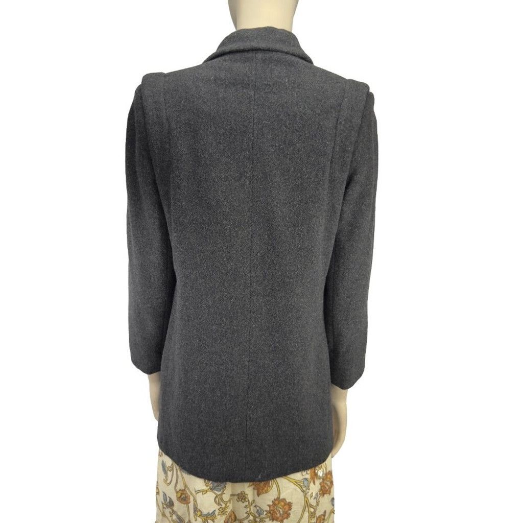 Vintage VINTAGE Pavillon Gray Power Shoulders Tailored Jacket Size S Size XS / US 0-2 / IT 36-38 - 6 Thumbnail