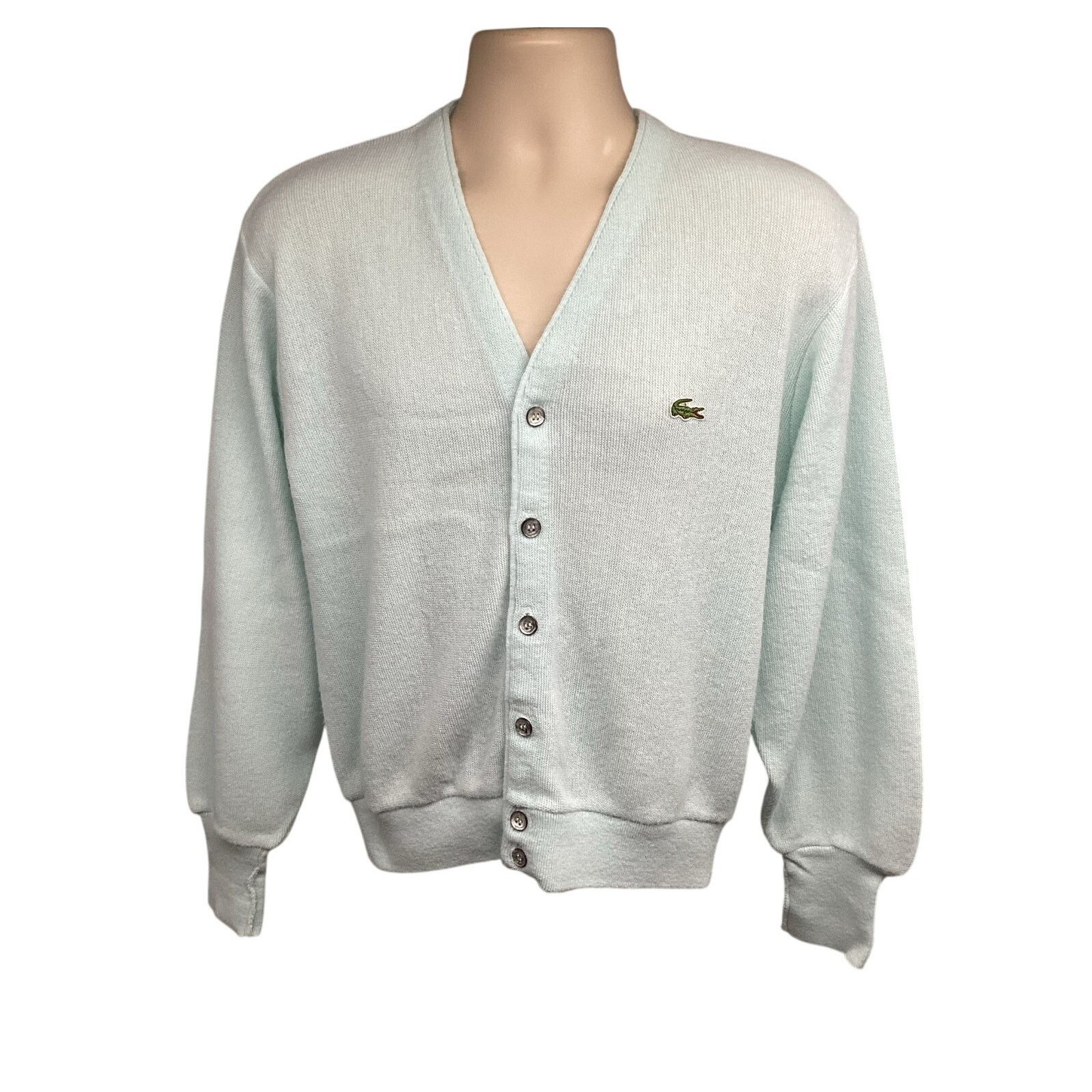 Lacoste Izod Lacoste Vintage Cardigan Sweater S Blue Made in USA Size US S / EU 44-46 / 1 - 1 Thumbnail