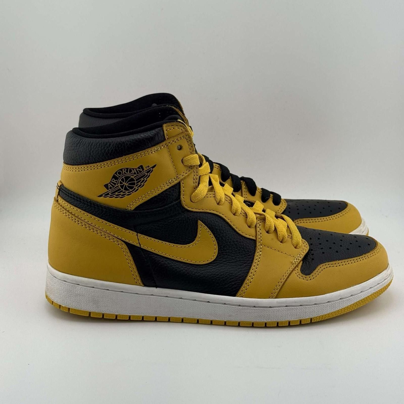 Nike Air Jordan 1 Retro High Pollen Black Yellow 8.5 Used Size US 8.5 / EU 41-42 - 3 Thumbnail