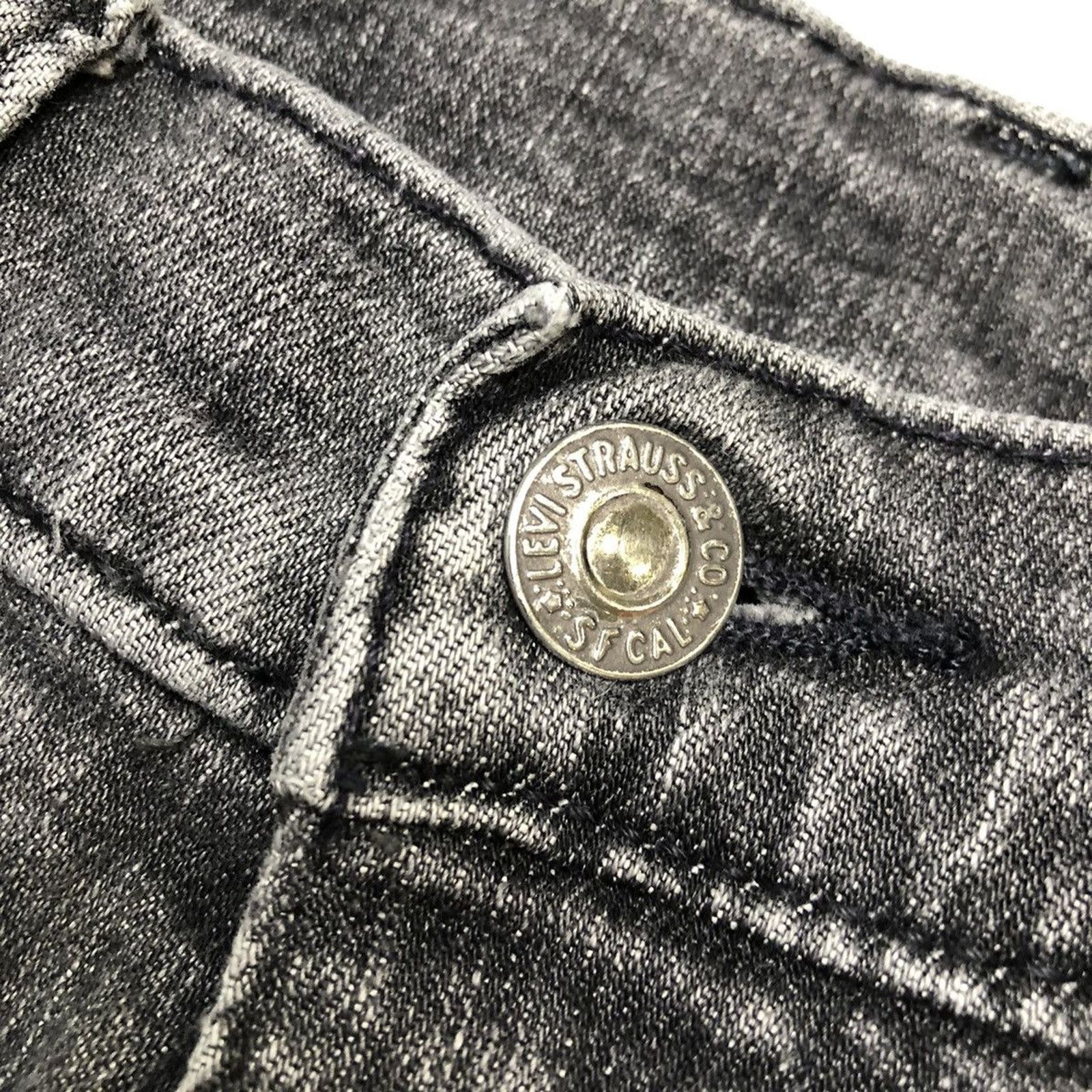 Levi's × Vintage Levi's 514 Jeans 30x27 Black Slim Straight Fit Stretch Denim Size US 30 / EU 46 - 5 Thumbnail