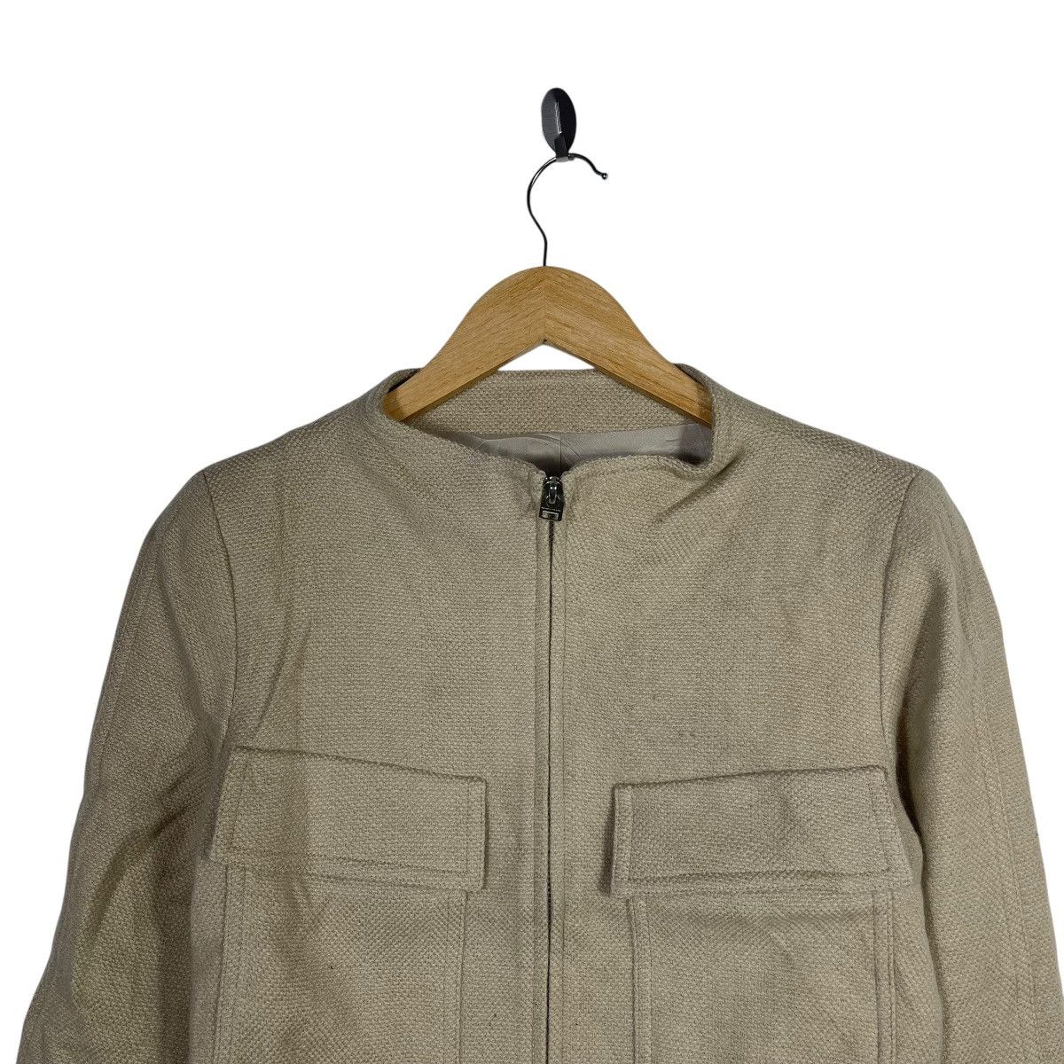 Vintage Vintage Novespazio Primo Palazzo Beige Minimalist Zip Jacket Size M / US 6-8 / IT 42-44 - 2 Thumbnail