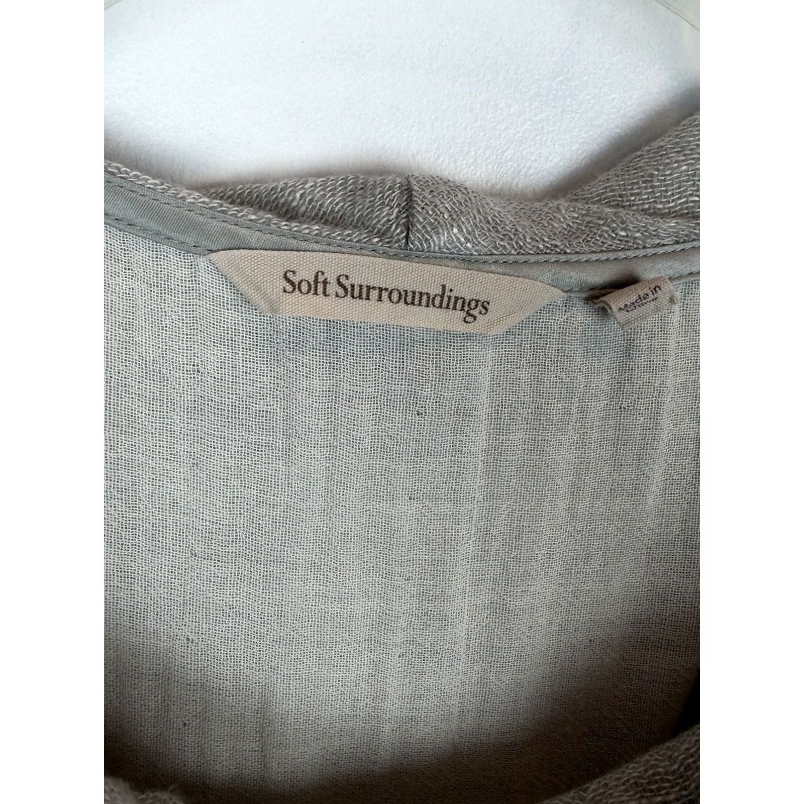 Soft Surroundings Soft Surroundings Top Womens M Beige Cowl Neck Tunic Cozy Cottage Coastal Size M / US 6-8 / IT 42-44 - 3 Thumbnail