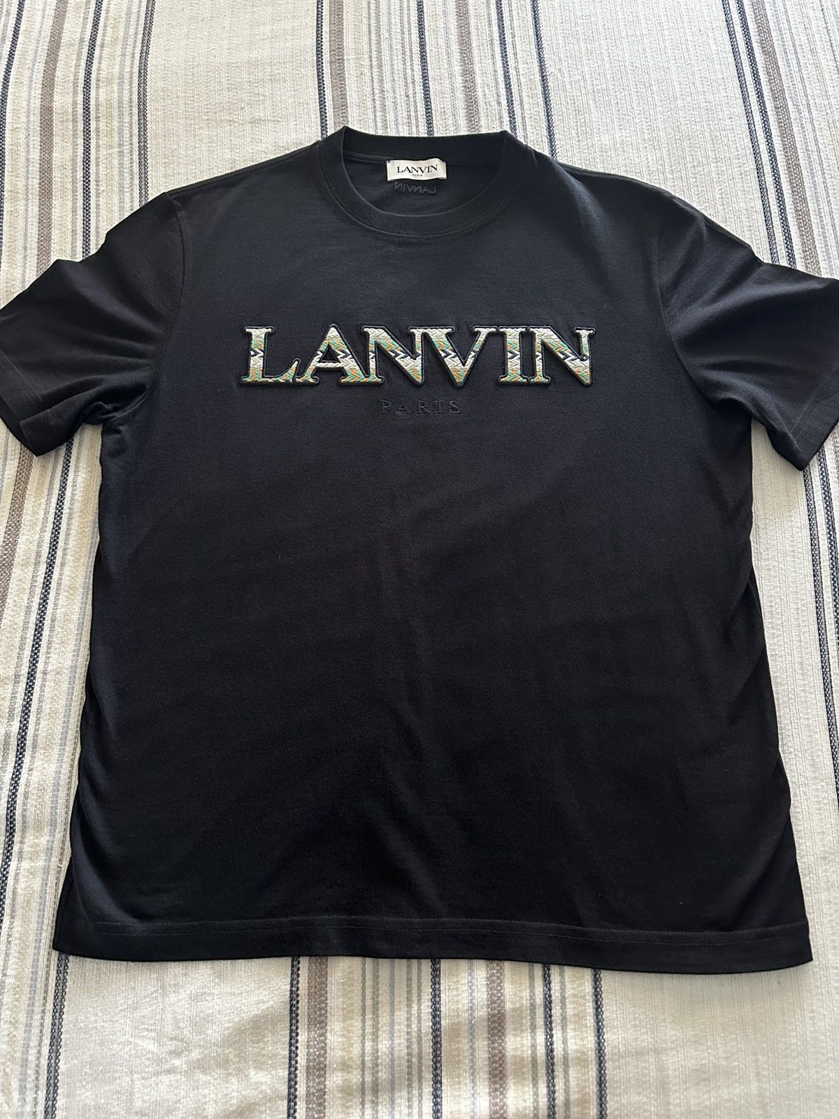 Lanvin Lanvin Contrast Logo-Print T-Shirt Size US M / EU 48-50 / 2 - 1 Thumbnail