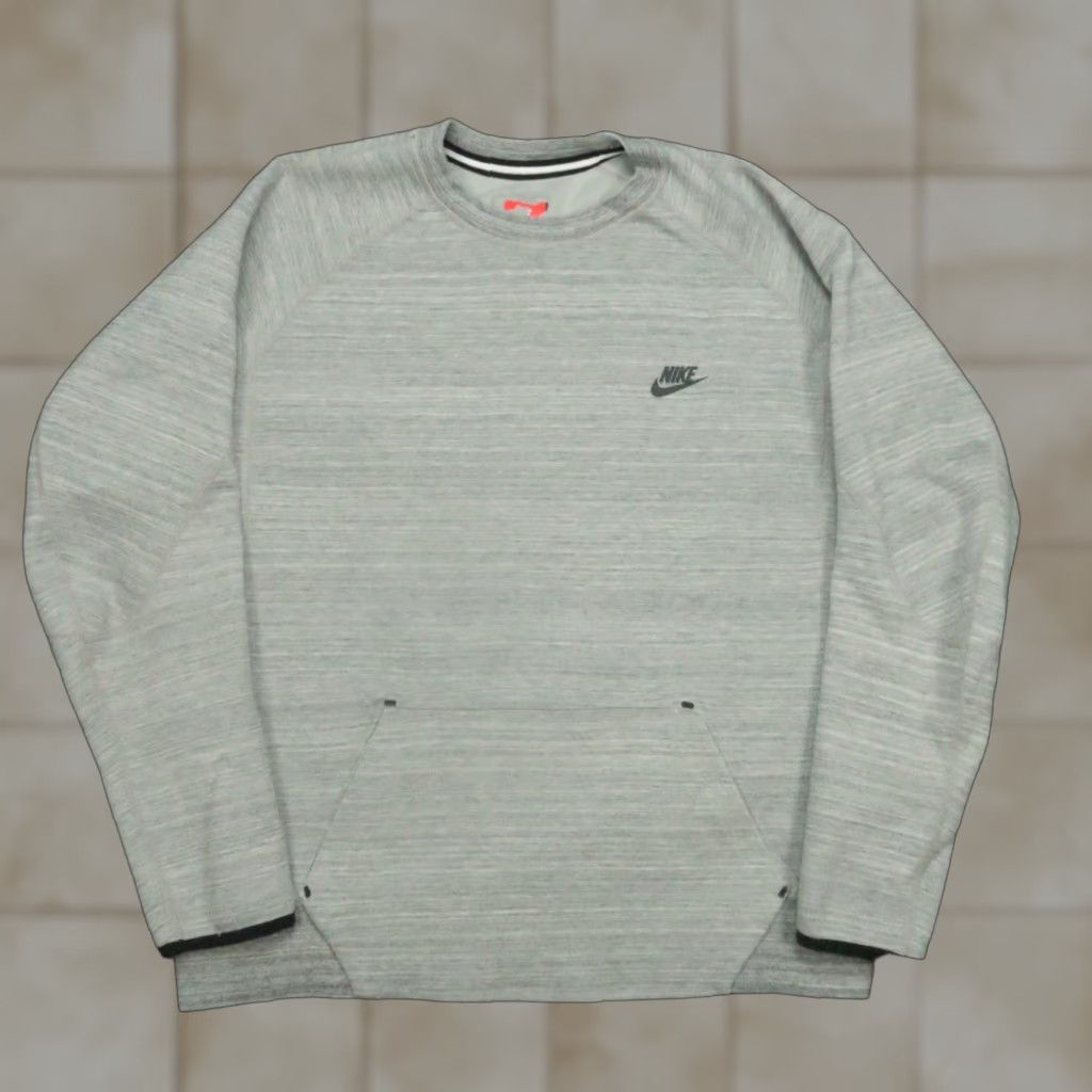 Nike Nike Sweatshirt Mens Large Gray Tech Fleece Crew Pullover Long Sleeve Size US L / EU 52-54 / 3 - 1 Thumbnail