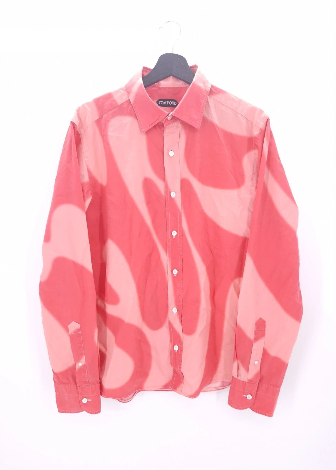 Tom Ford Tom Ford Wave Print Shirt Avant Garde Luxury Size US L / EU 52-54 / 3 - 1 Thumbnail