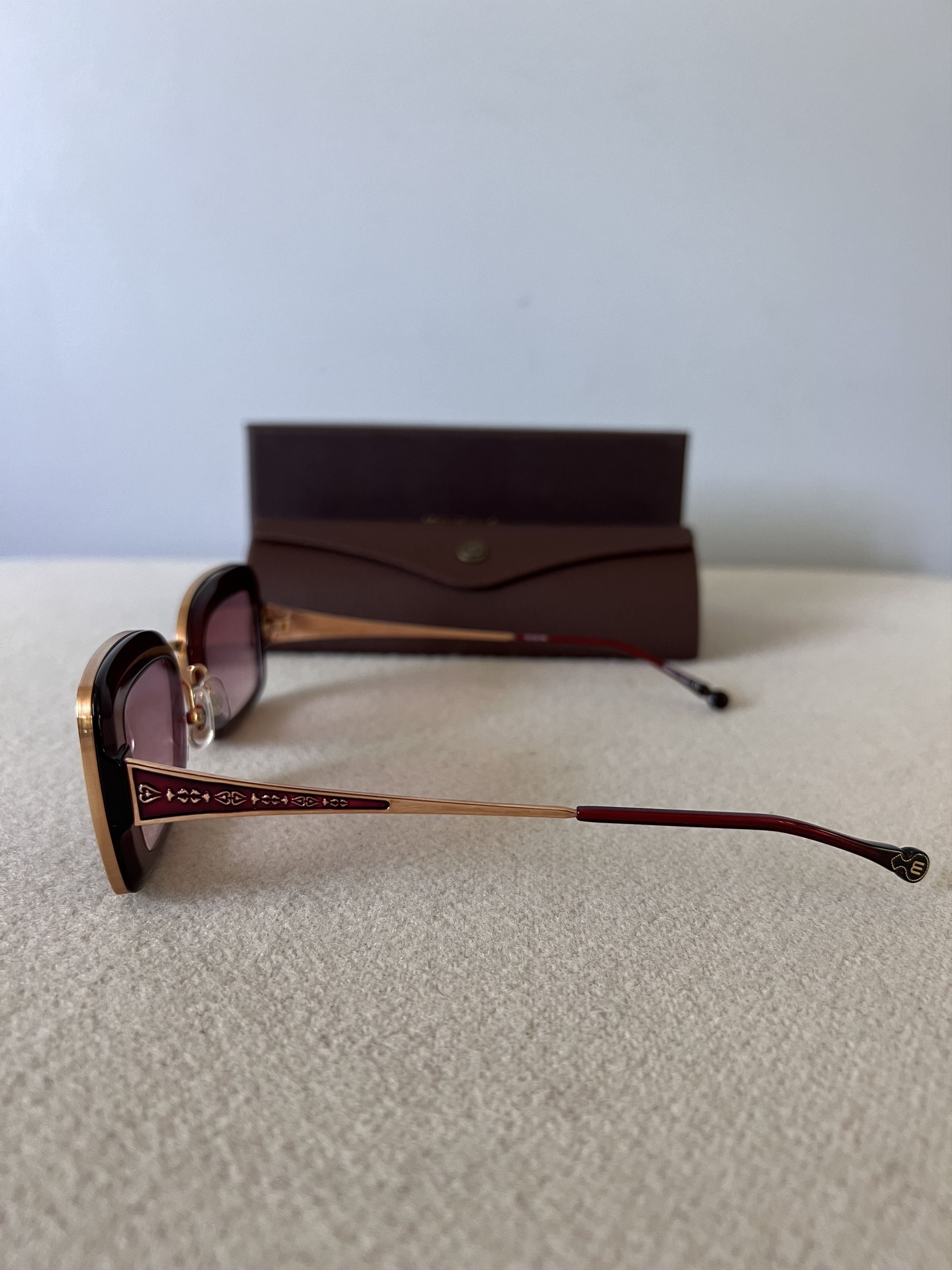 Matsuda Matsuda M3124 Rectangle Sunglasses in Rose Gold Size ONE SIZE - 3 Thumbnail