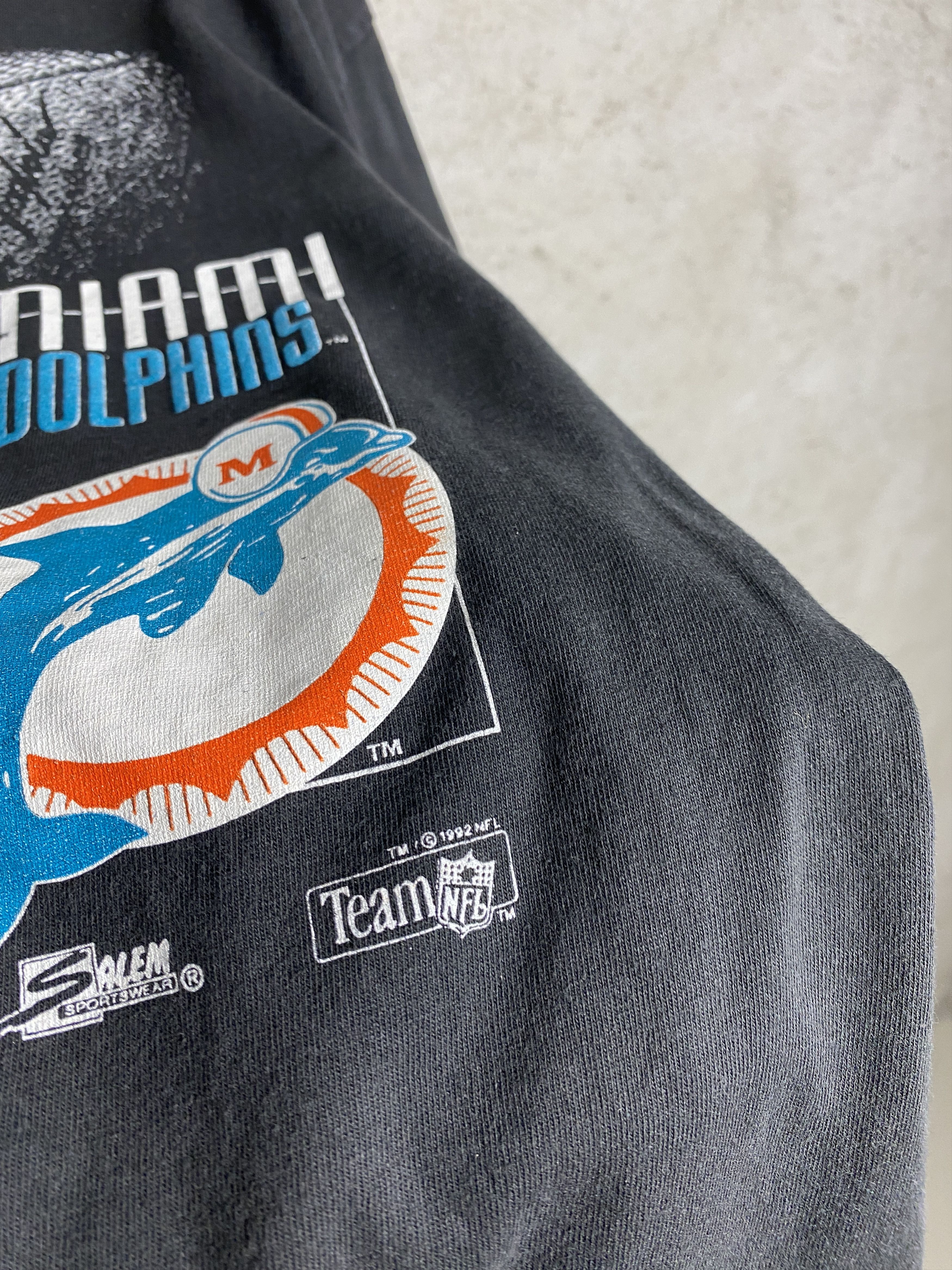 NFL Vintage 1992 Salem Miami Dolphins t-shirt tee printed Size US L / EU 52-54 / 3 - 6 Thumbnail