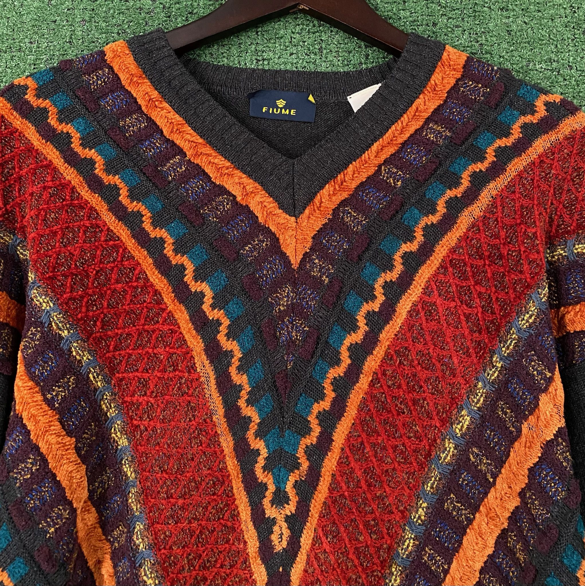 Vintage Y2K FIUME Wool Blend 3D Knit Sweater Mens Sz XL Size US XL / EU 56 / 4 - 2 Thumbnail