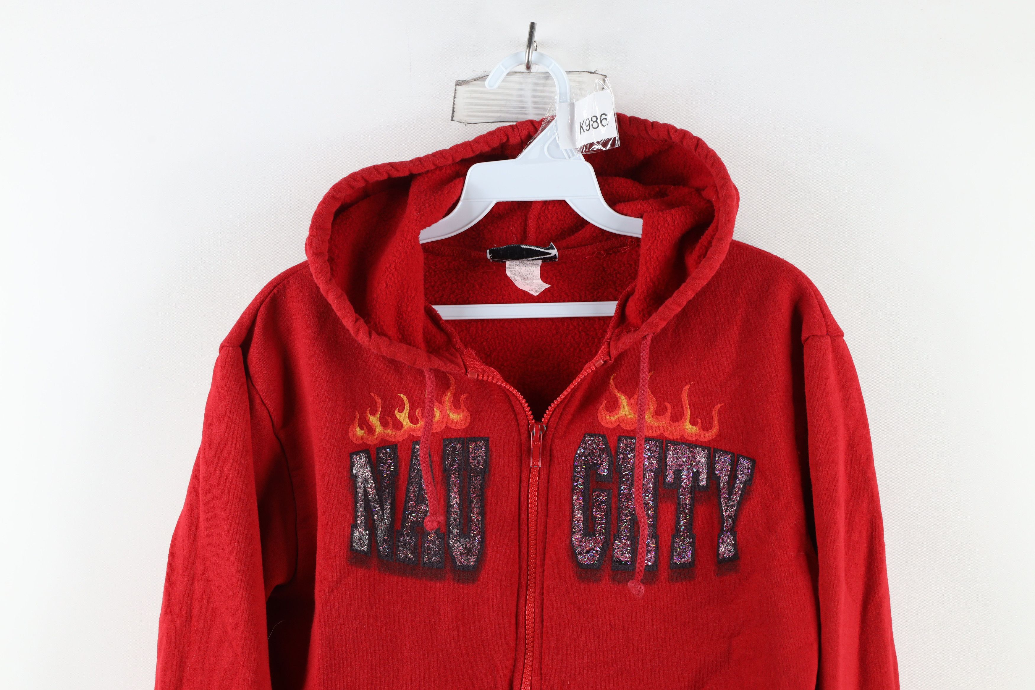 Vintage Vintage 90s Y2K Streetwear Naughty Full Zip Hoodie USA Size M / US 6-8 / IT 42-44 - 2 Thumbnail