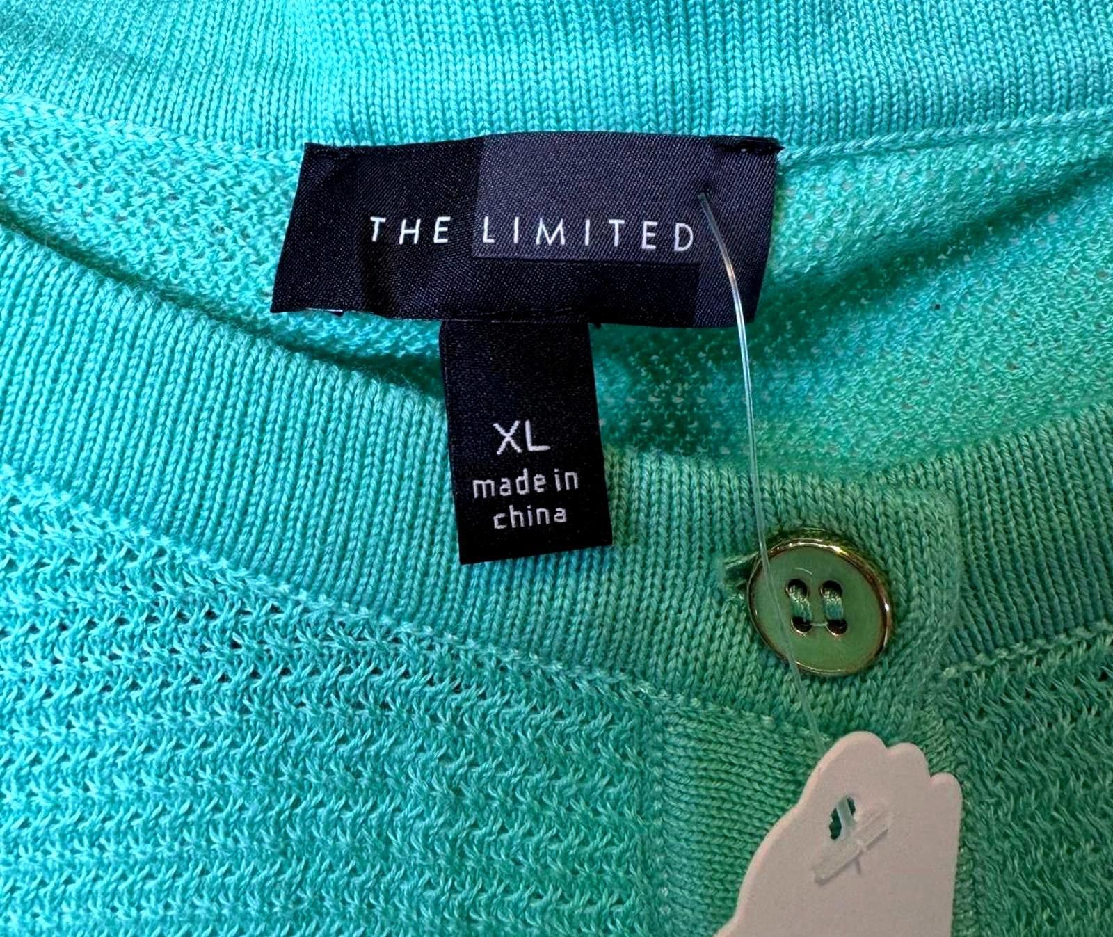 Designer The Limited Aqua Textured Cardigan - Size XL Size XL / US 12-14 / IT 48-50 - 3 Thumbnail