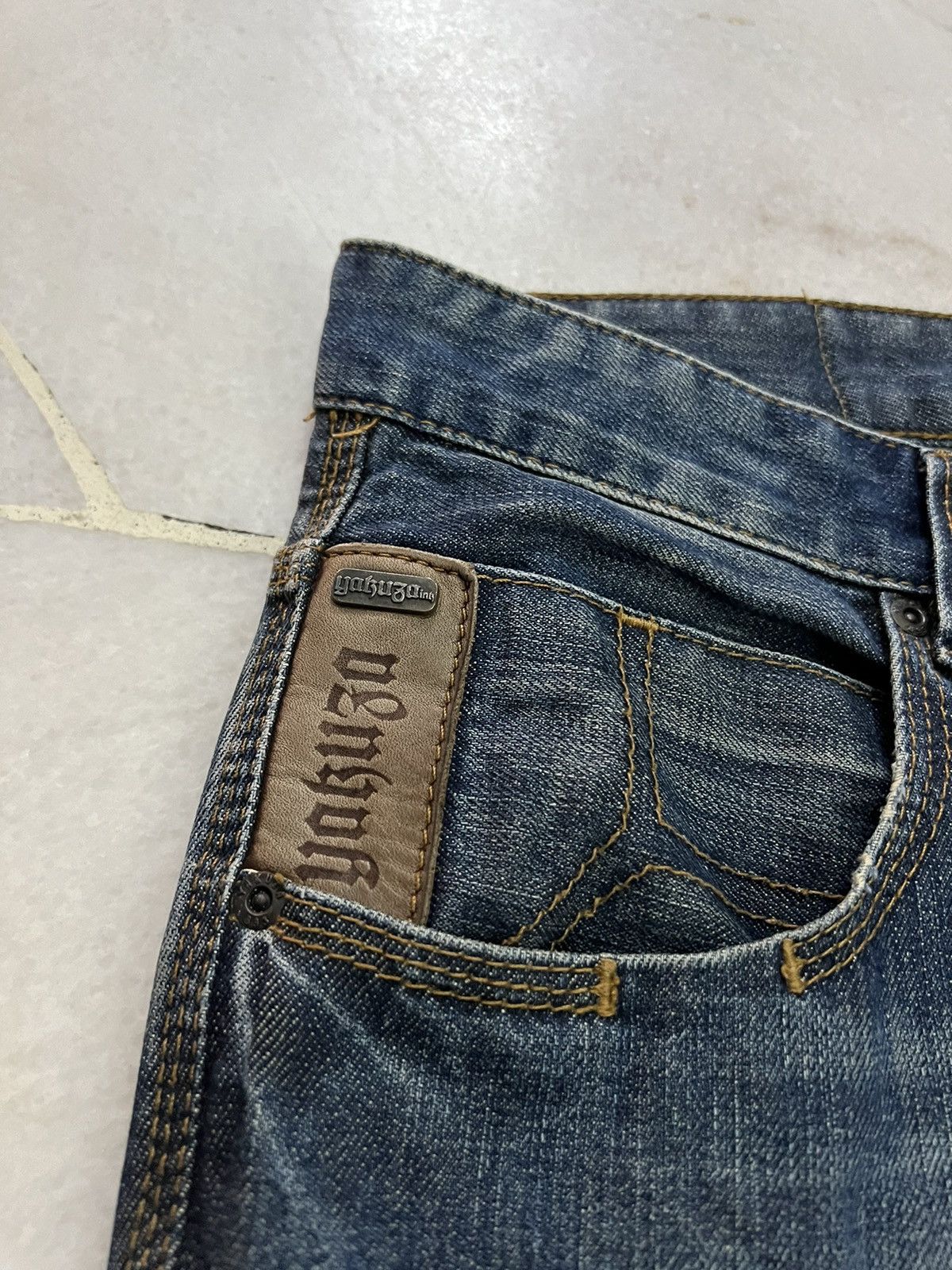 If Six Was Nine × Japanese Brand JAPANESE BRAND YAKUZA GANGSTER DISTRESSED JEANS VERY RARE Size US 32 / EU 48 - 6 Thumbnail