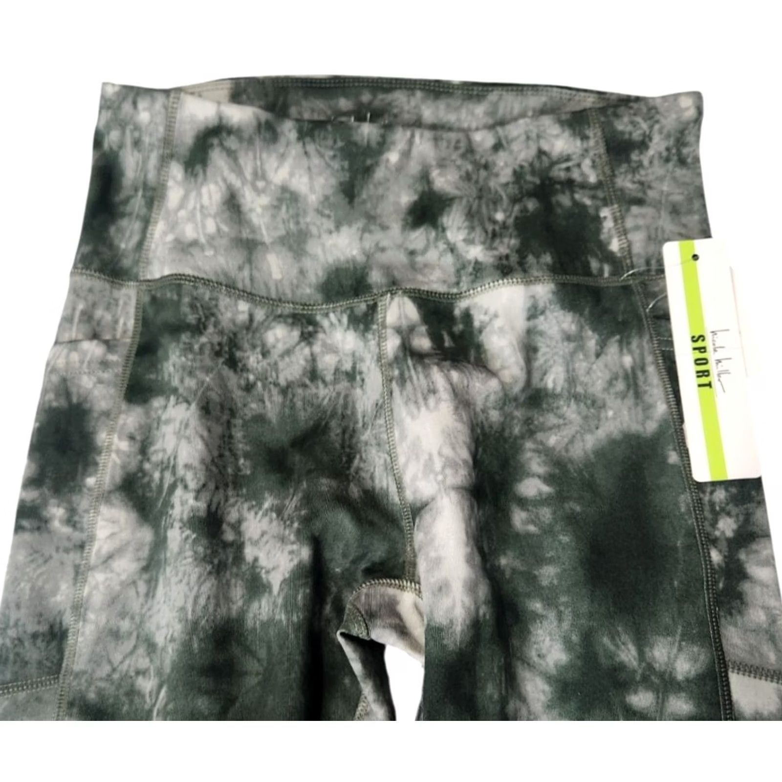 Nicole Miller Nicole Miller Womens L Cropped Leggings Pockets Green Size 36" / US 14 / IT 50 - 3 Thumbnail