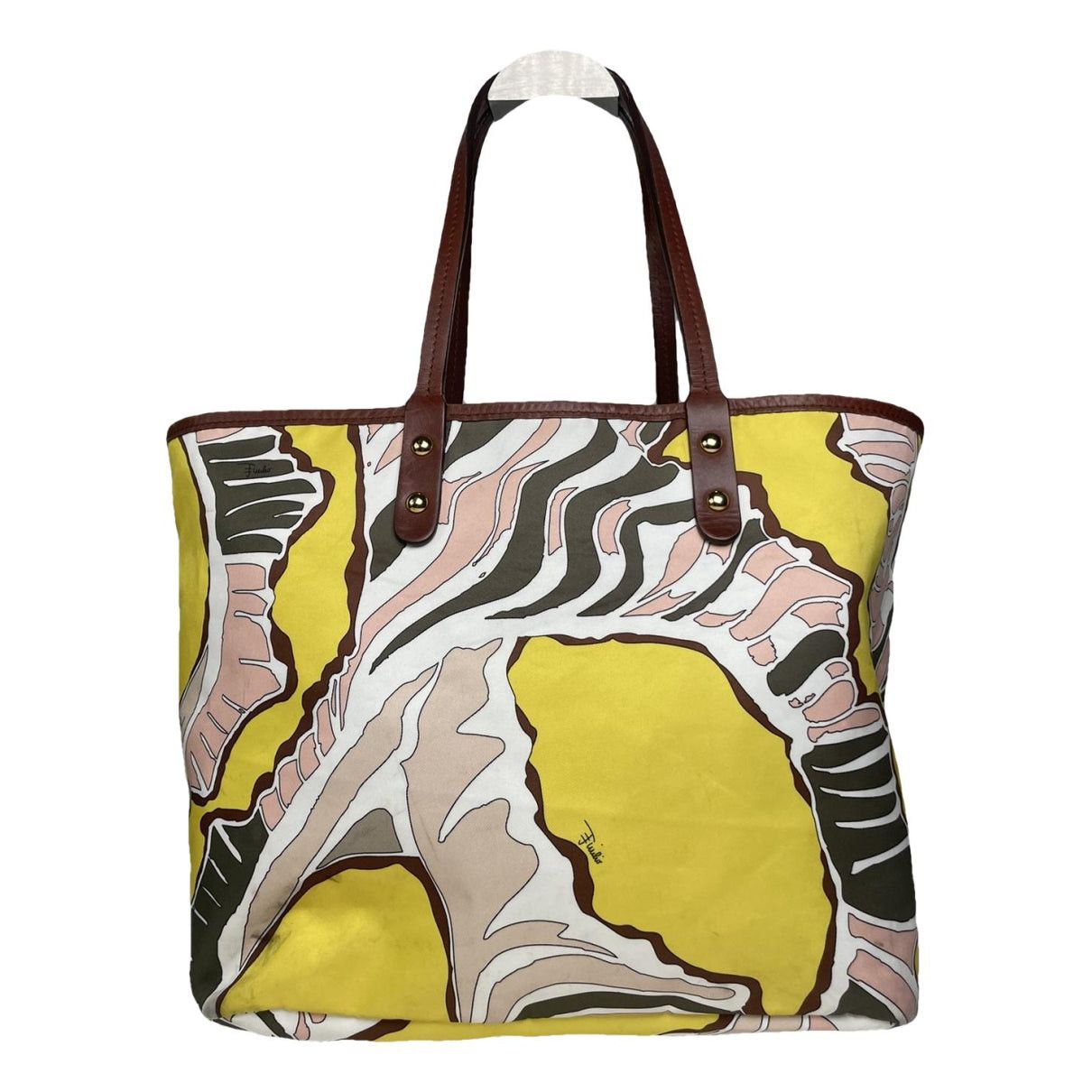 Emilio Pucci Yellow Cotton Handbag Size ONE SIZE - 1 Thumbnail