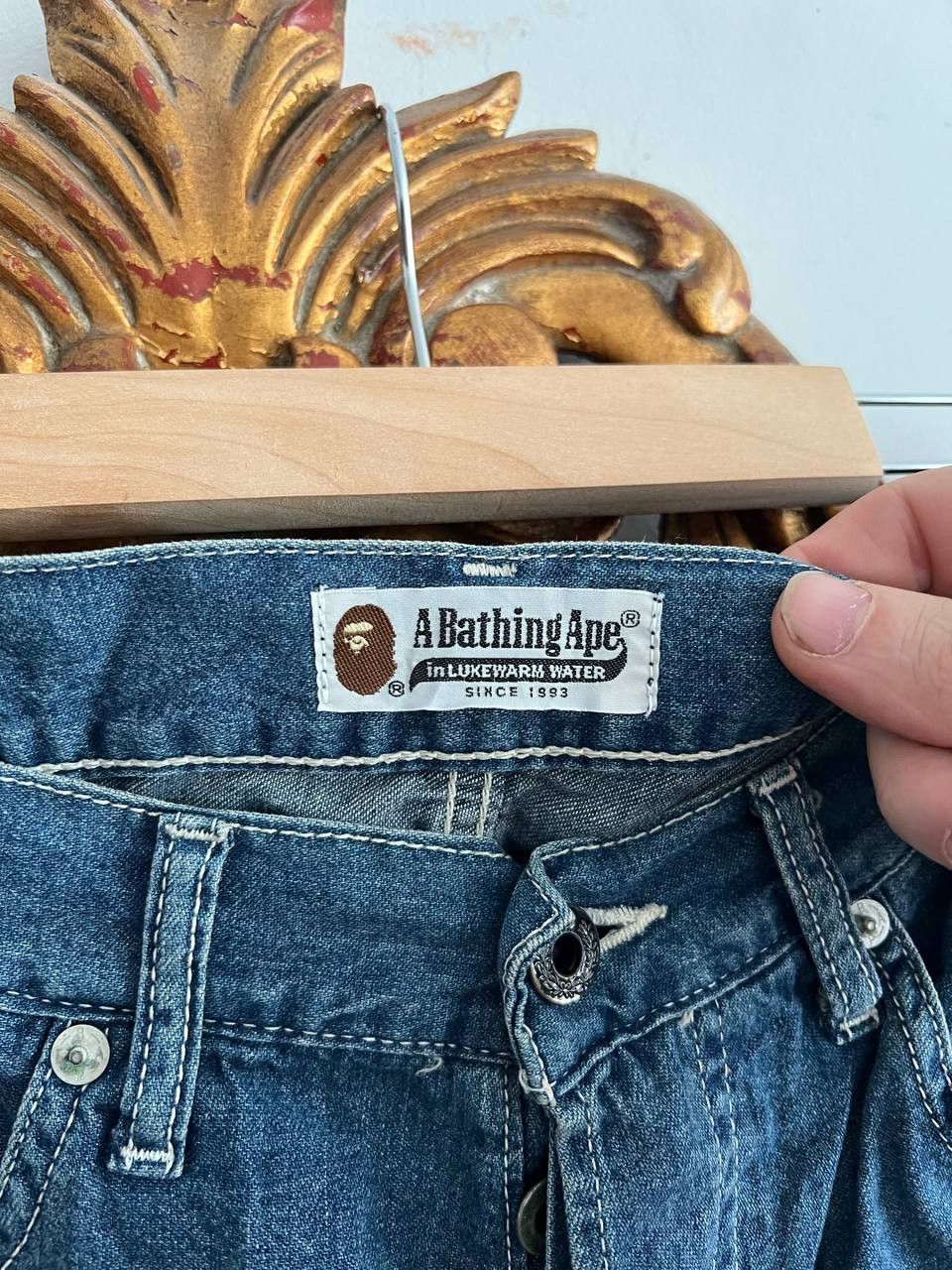 Bape Vintage bape denims jeans Sz m Size US 34 / EU 50 - 4 Thumbnail
